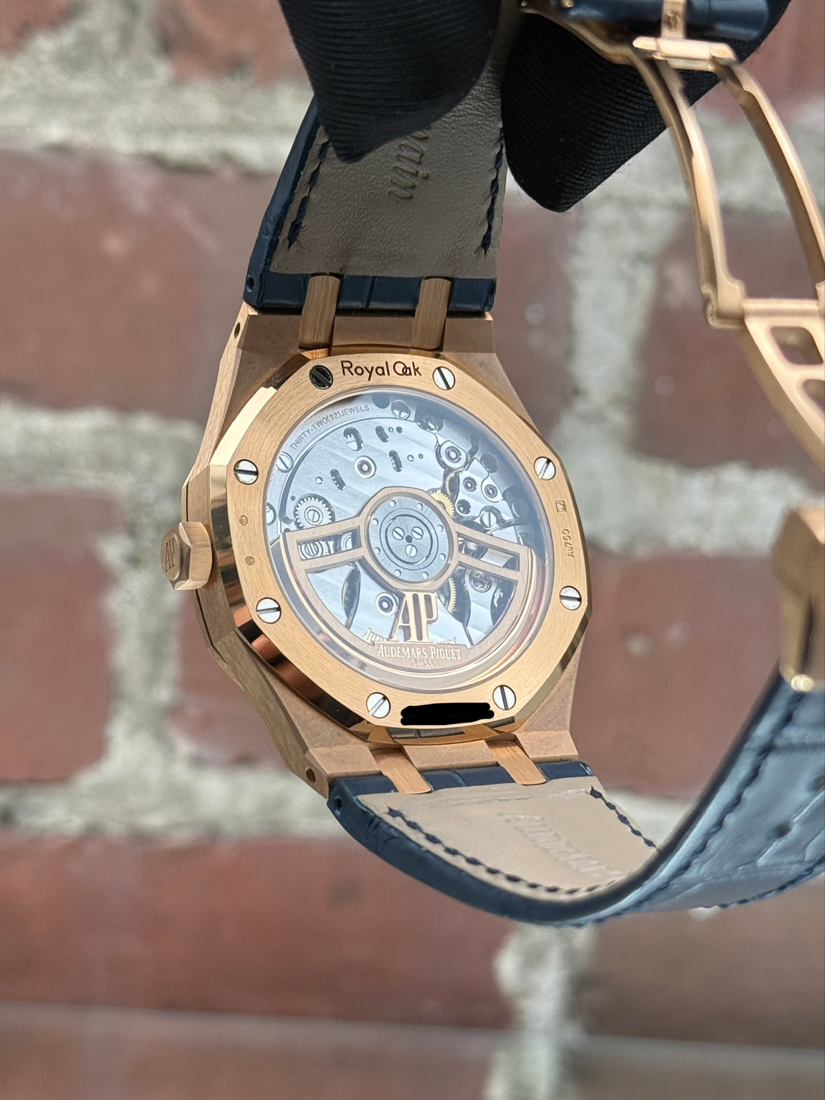 Brand new Audemars Piguet Royal Oak Selfwinding 15510OR.OO.D315CR.02 | pink gold blue