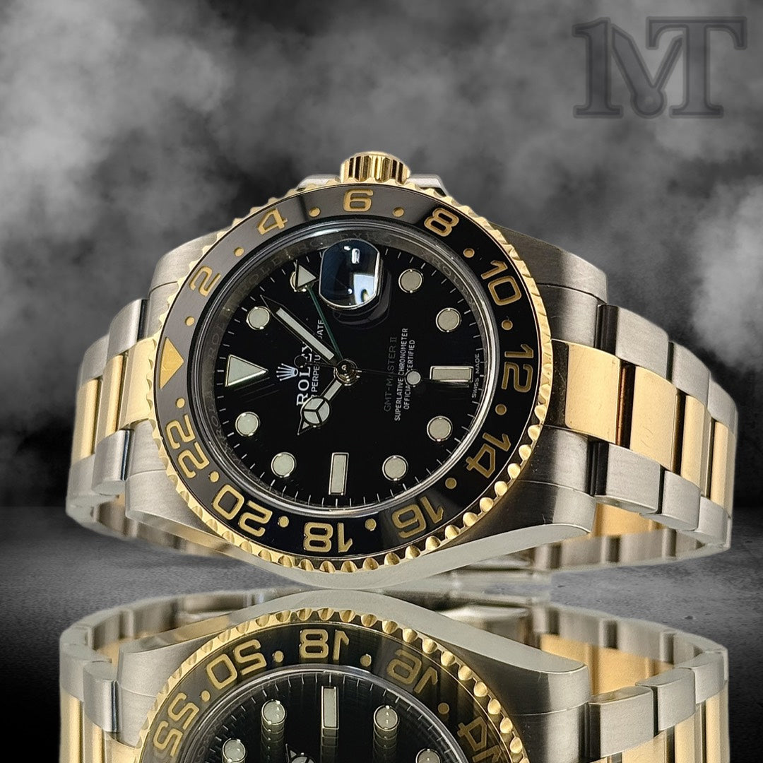 Rolex GMT Master Two Tone Black Dial 116713LN