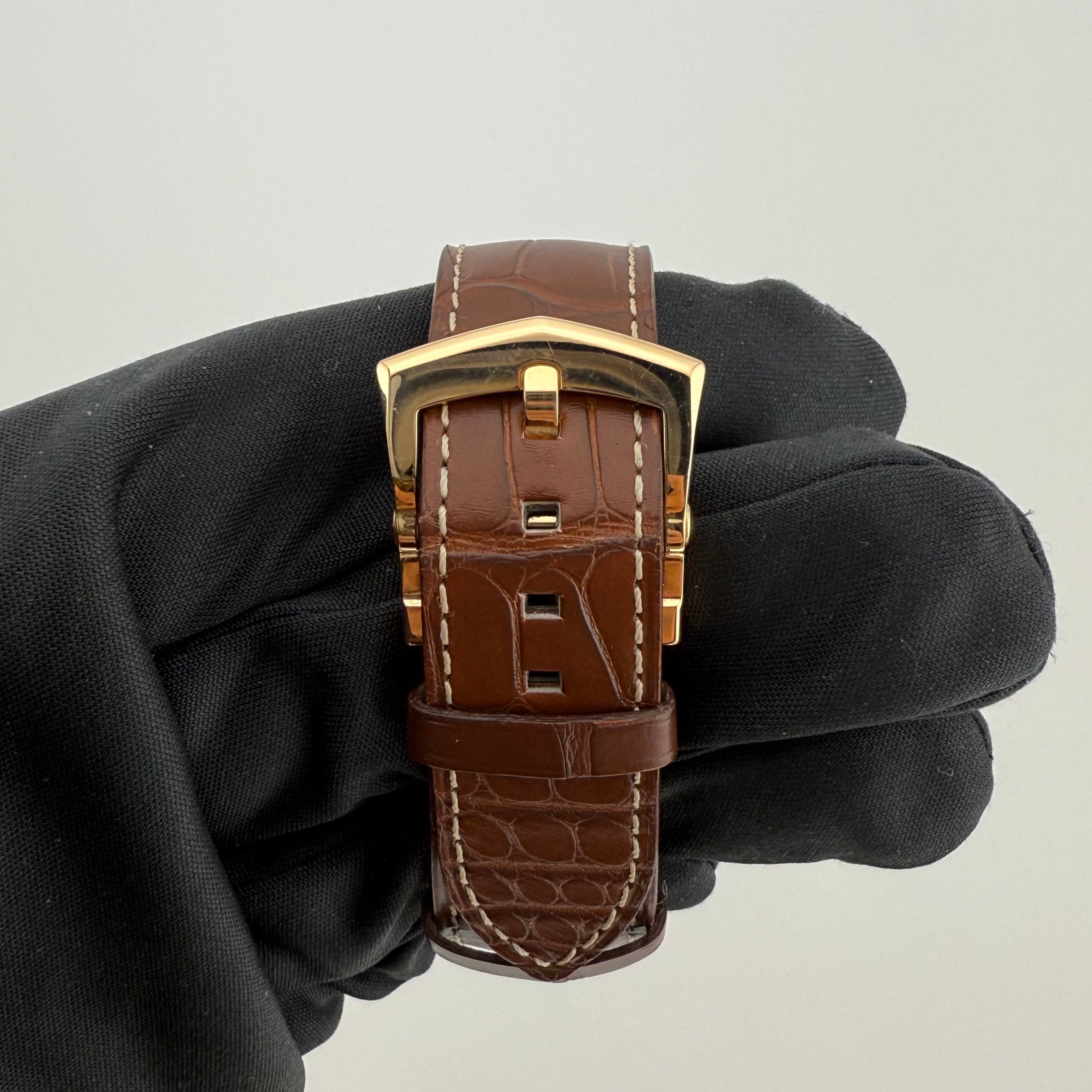 Patek Philippe TIFFANY DIAL Complications Calatrava Pilot Travel Time Brown Sunburst Dial 5524R-001