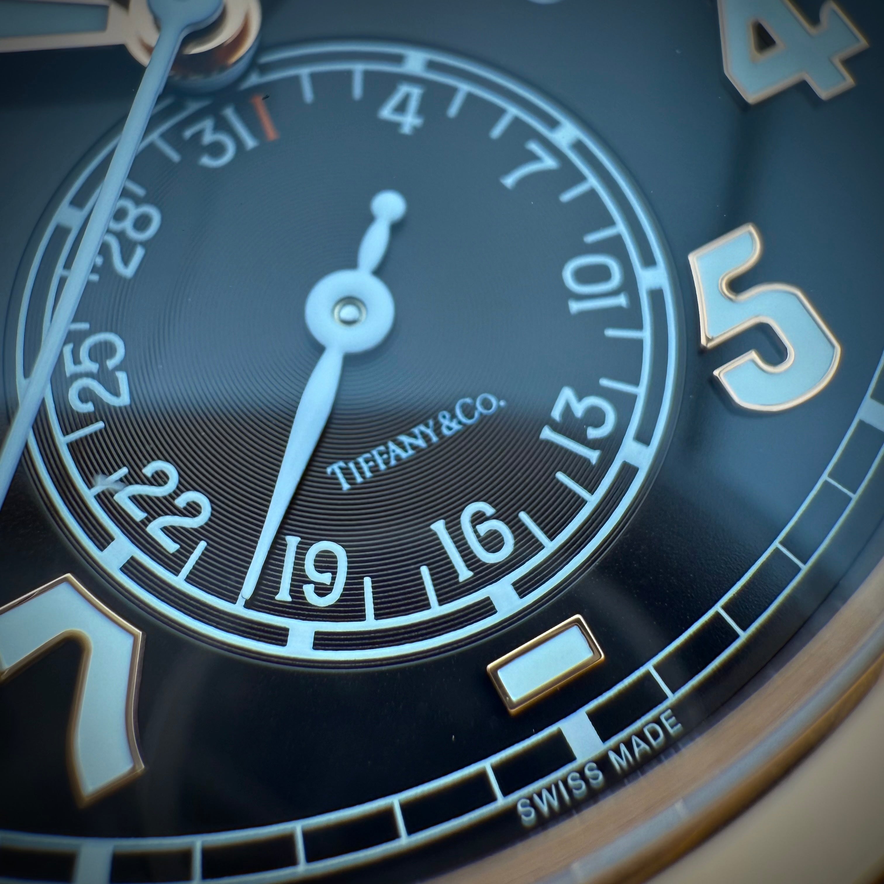 Patek Philippe TIFFANY DIAL Complications Calatrava Pilot Travel Time Brown Sunburst Dial 5524R-001