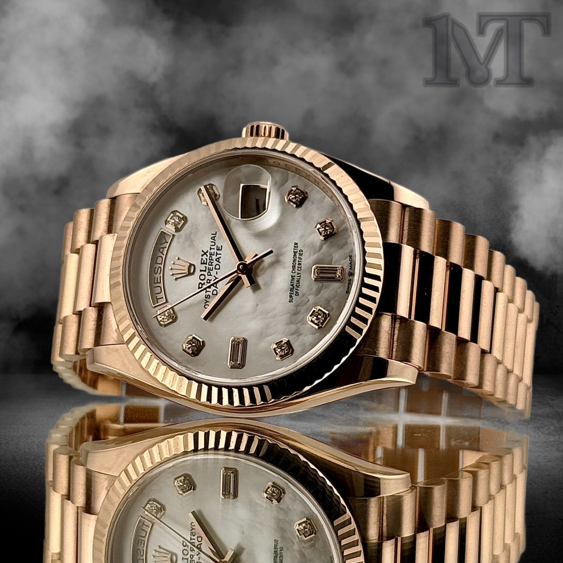 Rolex Day-Date 36 Mother-Of-Pearl Diamond Dial 128235