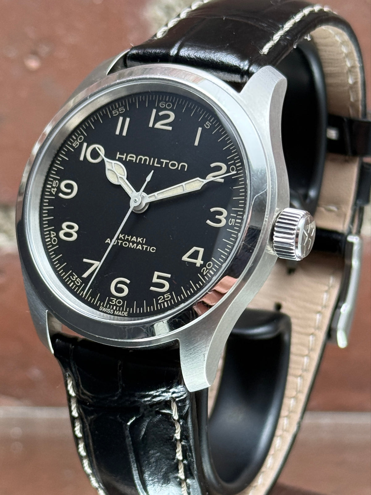 Pre-owned Hamilton Khaki Field Murph 38mm H70405730 | Steel Black