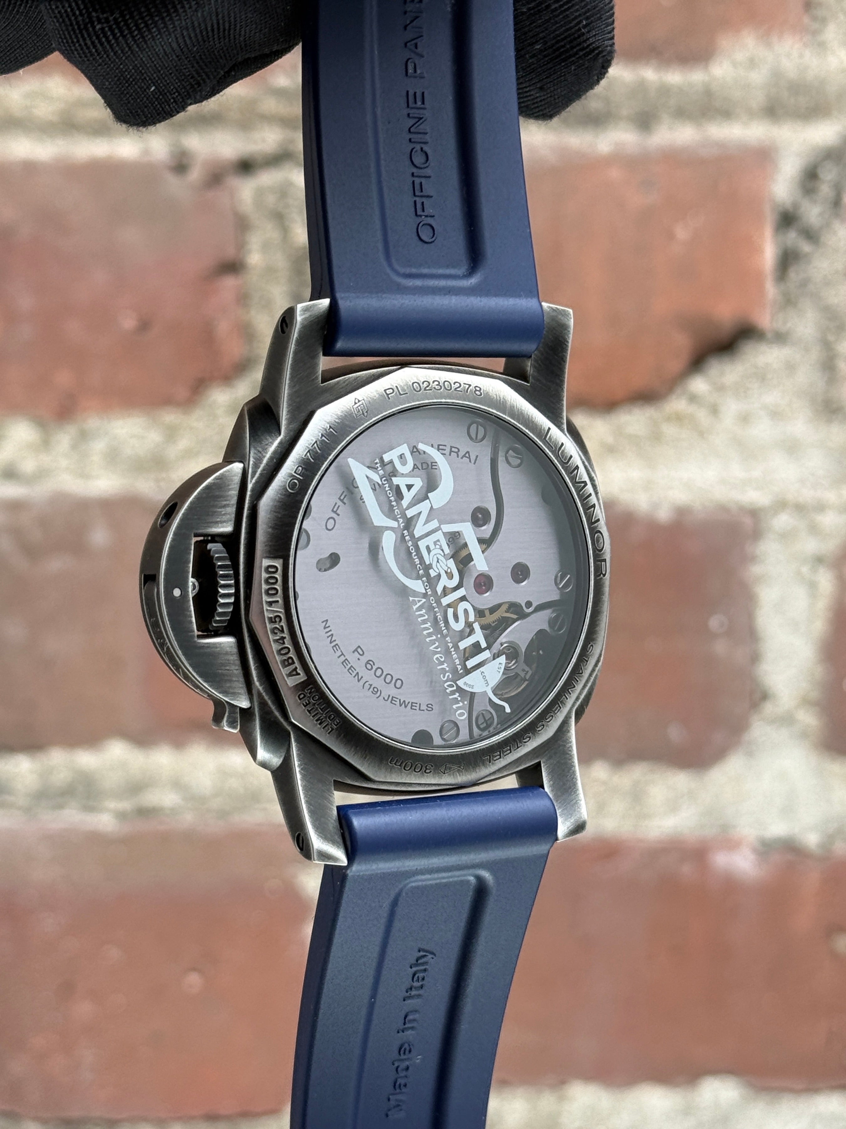 Mint Panerai Luminor Venticinque PAM 02025 | Steel Blue