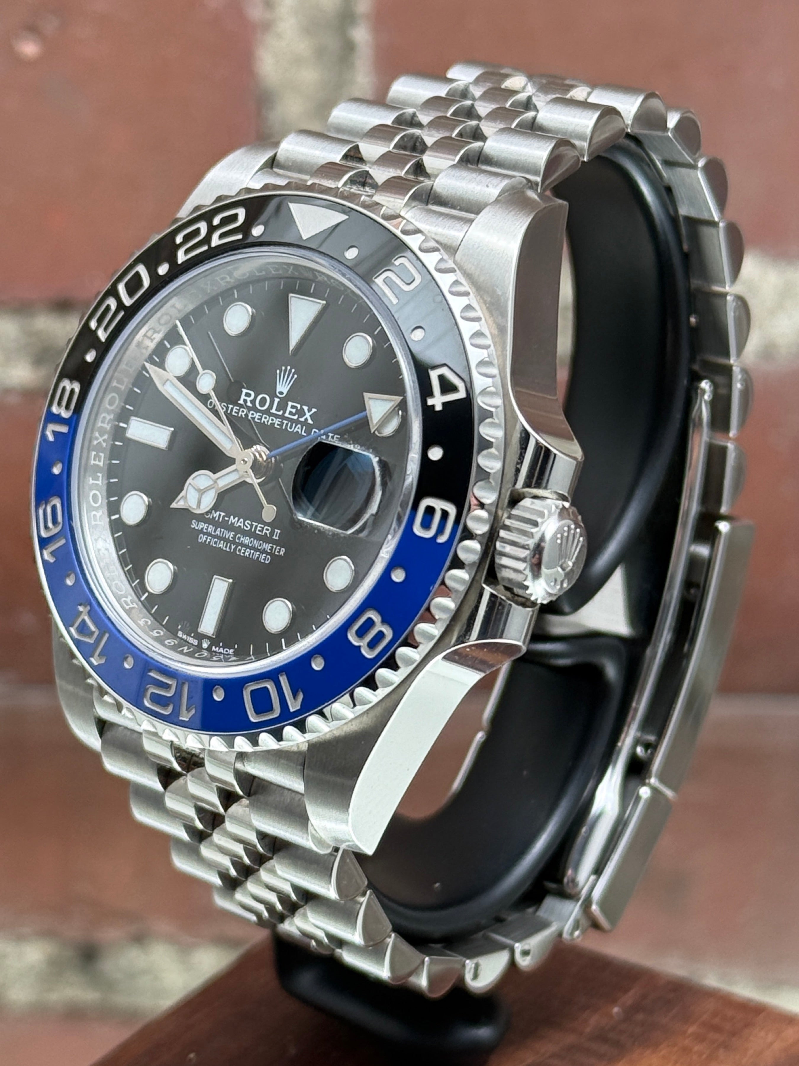 Pre-owned Rolex GMT-Master II 126710BLNR | steel black
