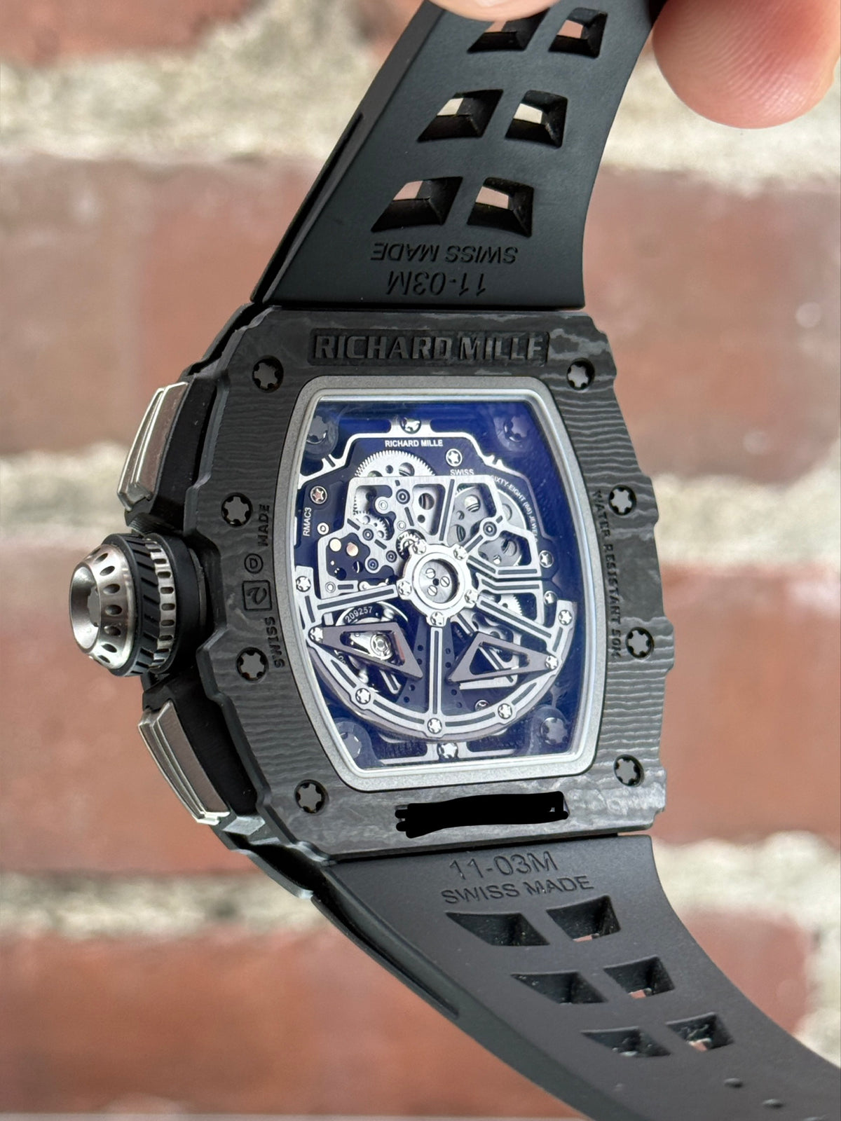 Pre-owned Richard Mille 11-03 Carbon RM11-03 CA-FQ | Carbon Transparent