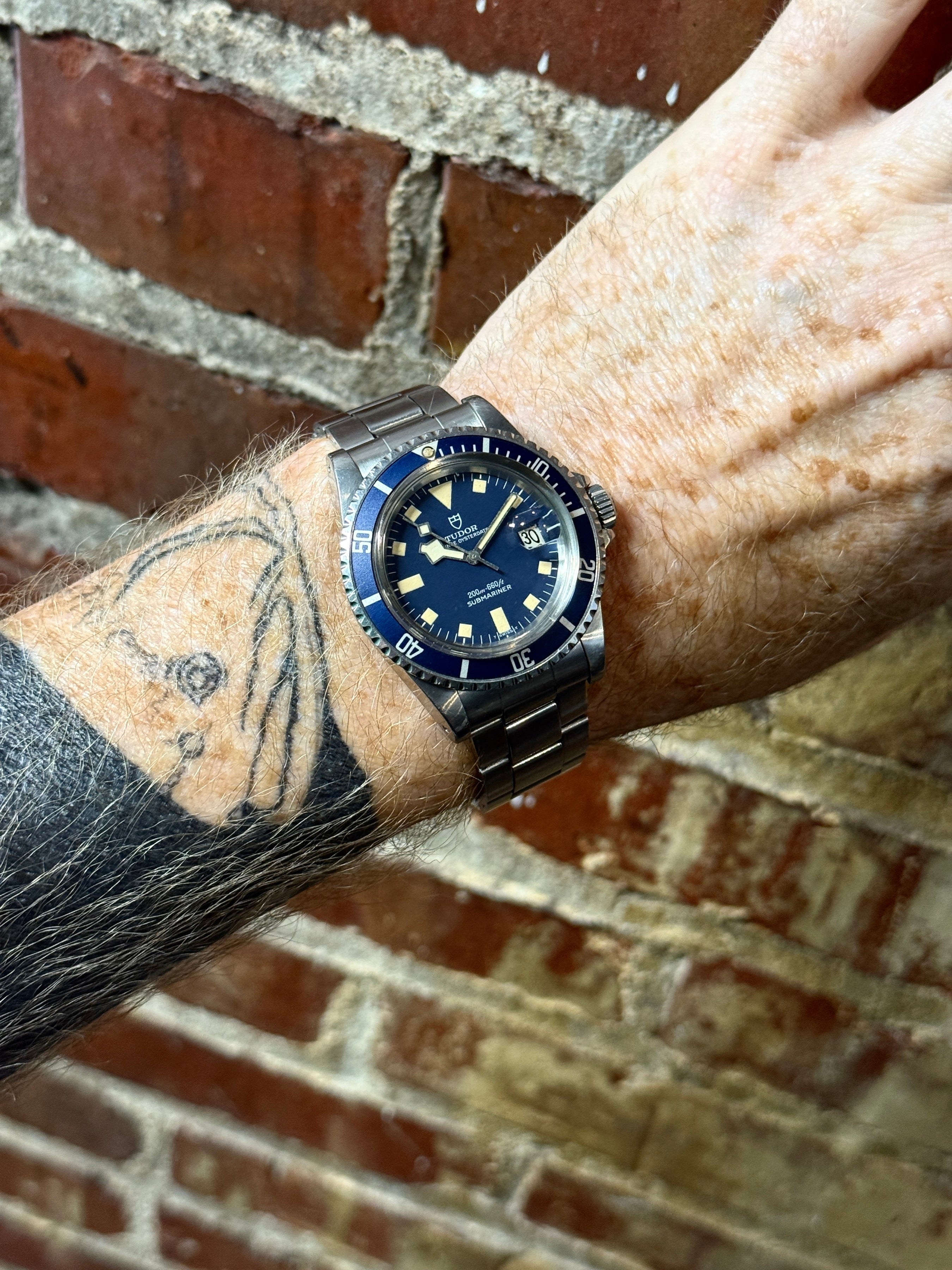 Pre-owned Tudor Submariner Snowflake 9411/0 | Steel Blue