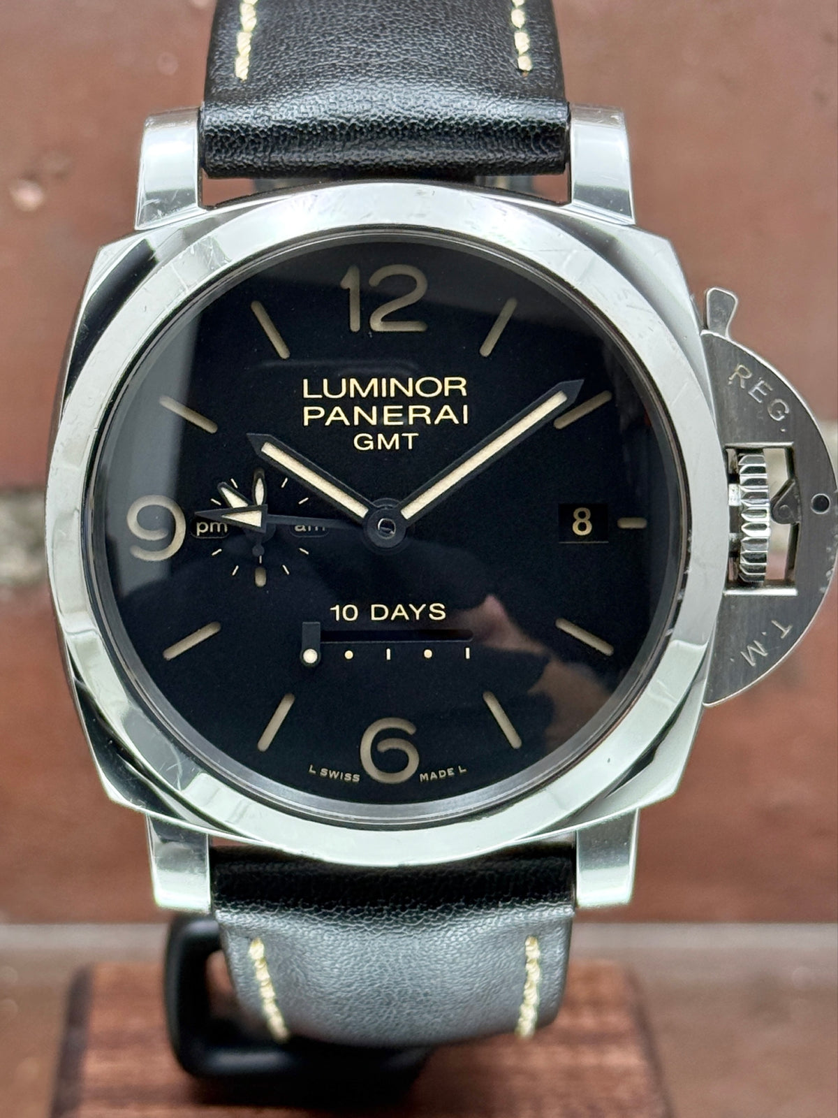 Pre-owned Panerai 1950 10 Days Gmt Luminor Pam00533 PAM 00533 | Steel Black