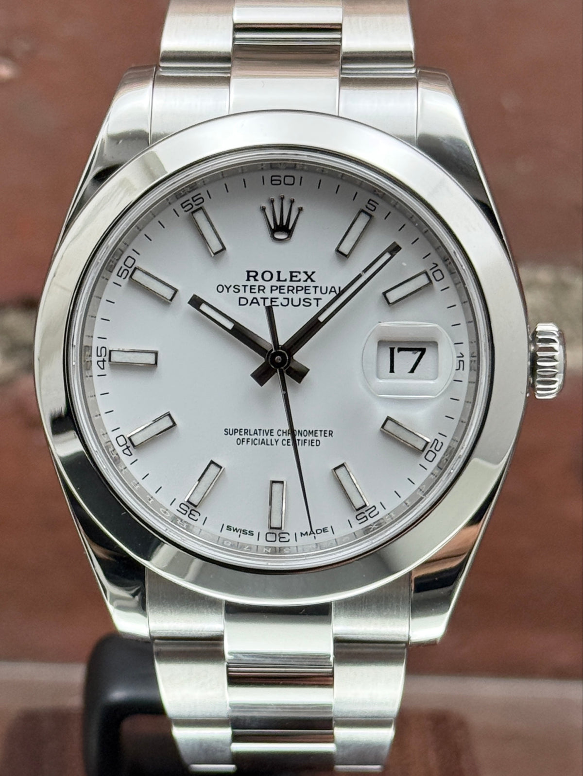 Pre-owned Rolex Datejust 41 126300 | steel white
