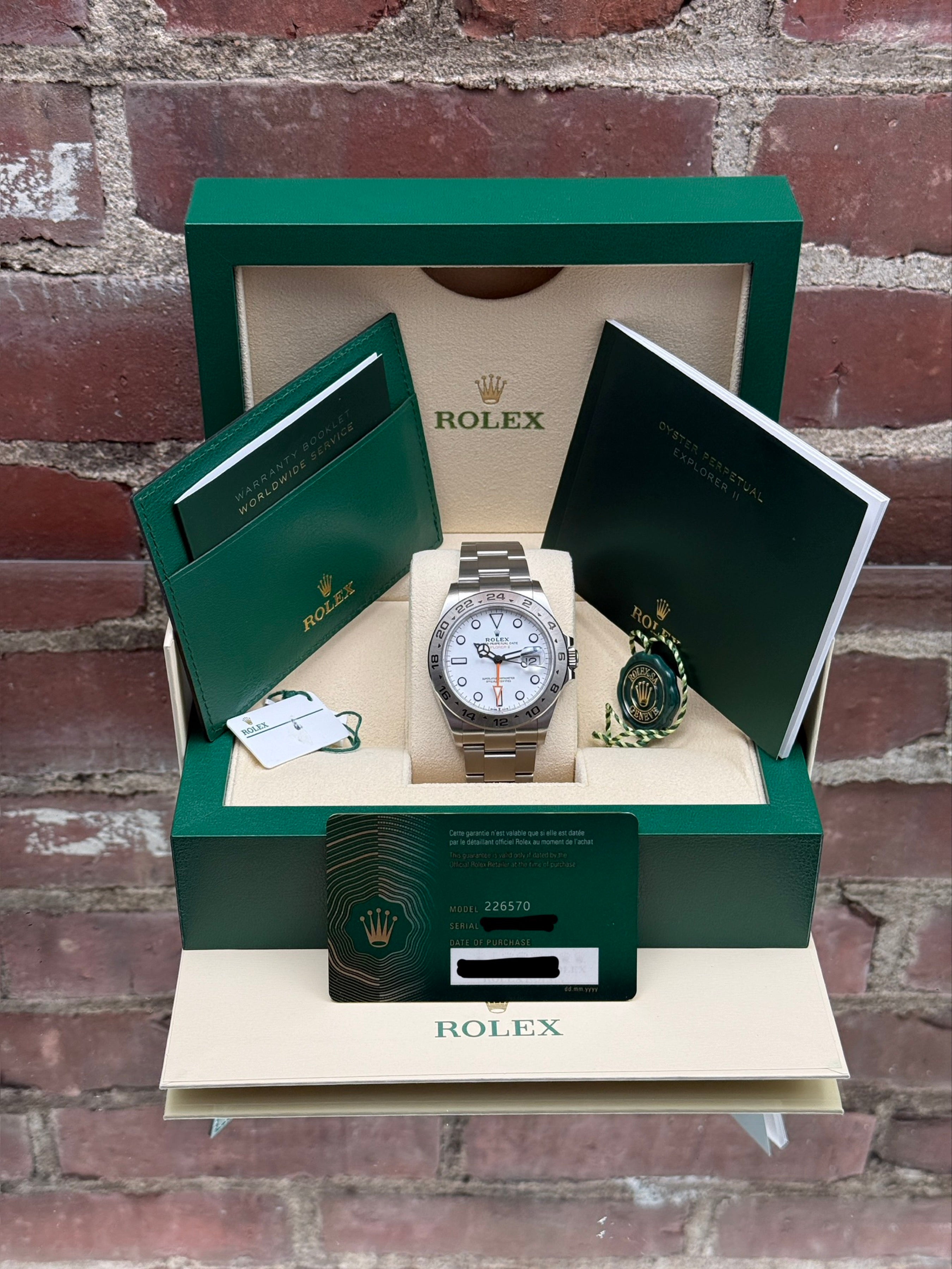 Pre-owned Rolex Explorer II 226570 | Steel White