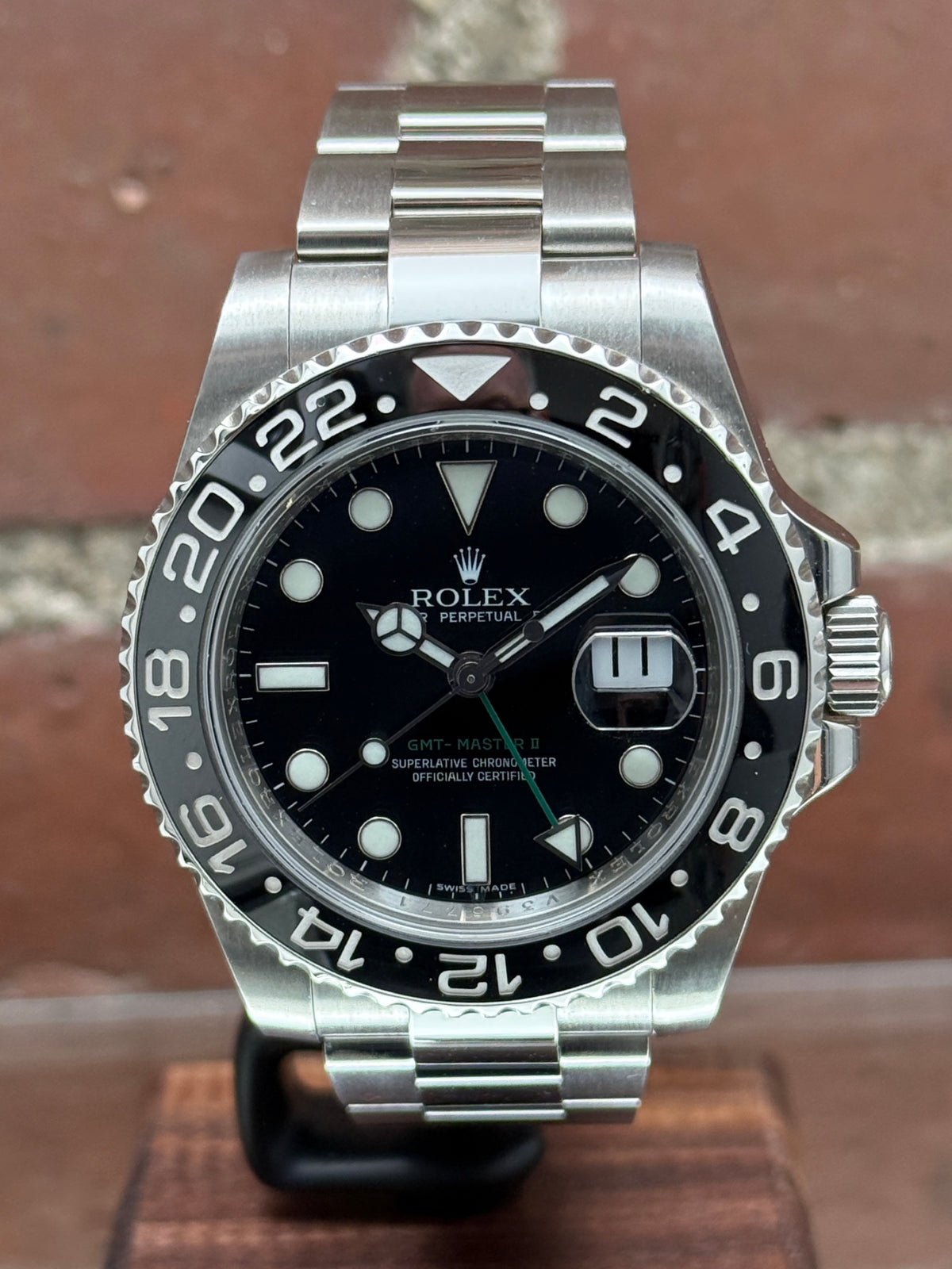 Pre-owned Rolex GMT-Master II 116710LN | Steel Black