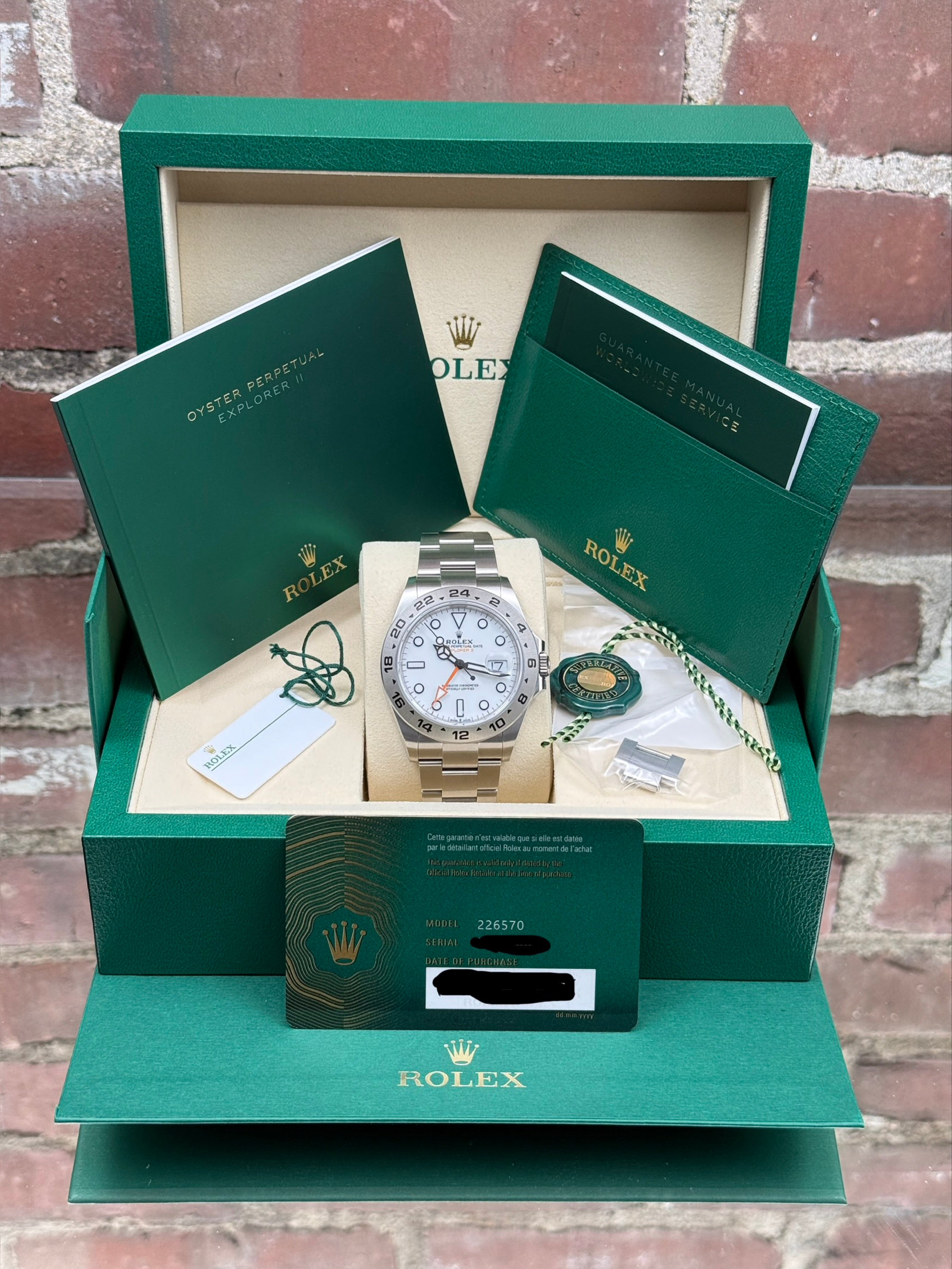 Brand new Rolex Explorer II 226570 | Steel White