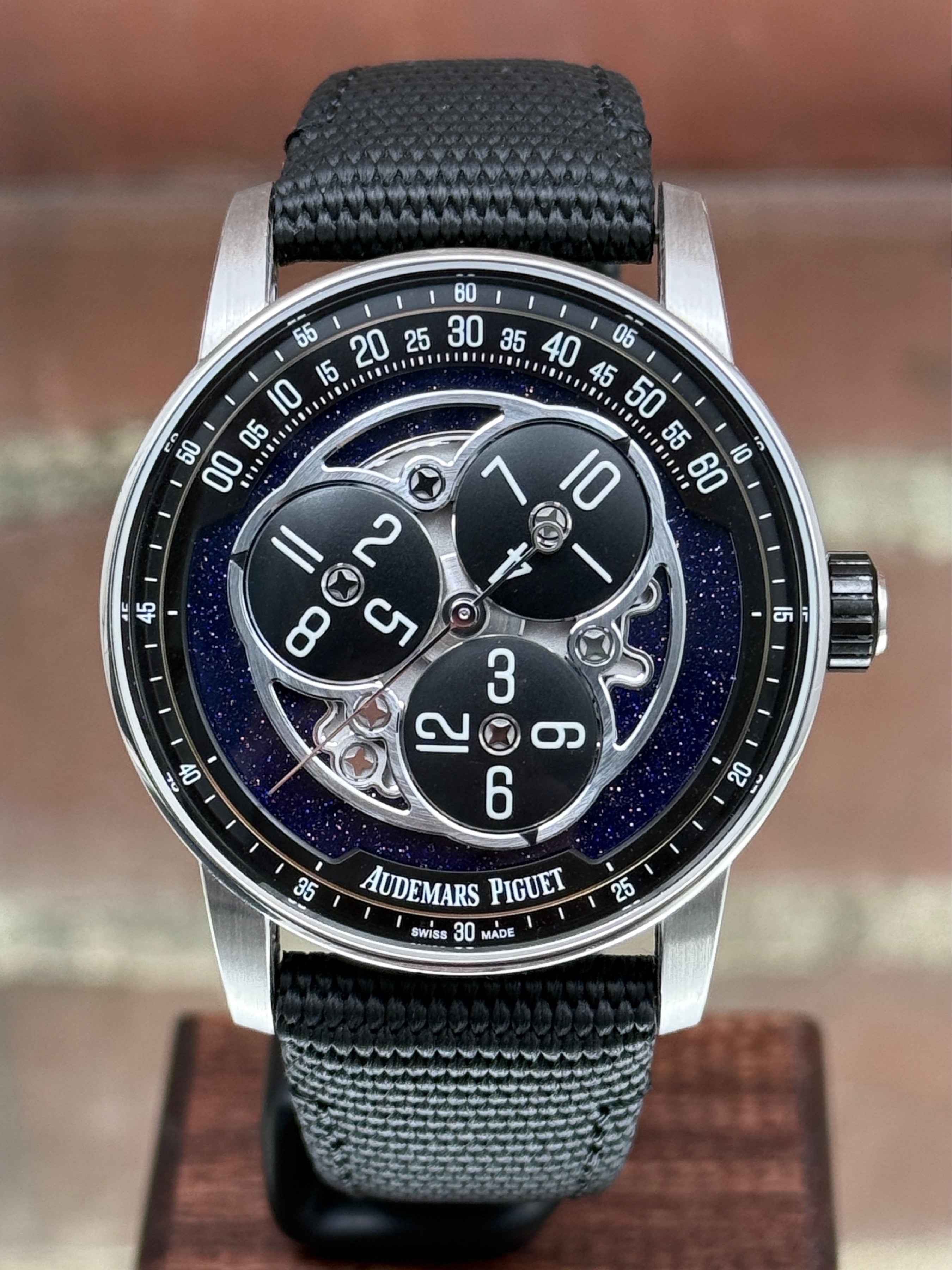 Pre-owned Audemars Piguet Code 11.59 Starwheel 41mm 15212NB.OO.A002KB.01 | White gold Blue