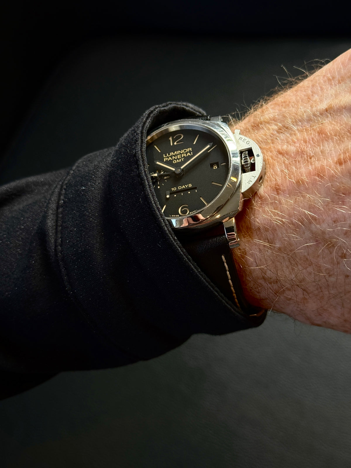 Pre-owned Panerai 1950 10 Days Gmt Luminor Pam00533 PAM 00533 | Steel Black