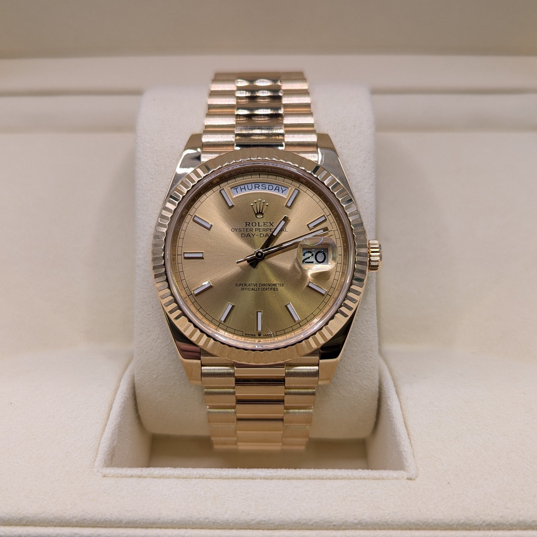 Rolex Day-Date 40mm, Champagne Dial (Ref. 228238)