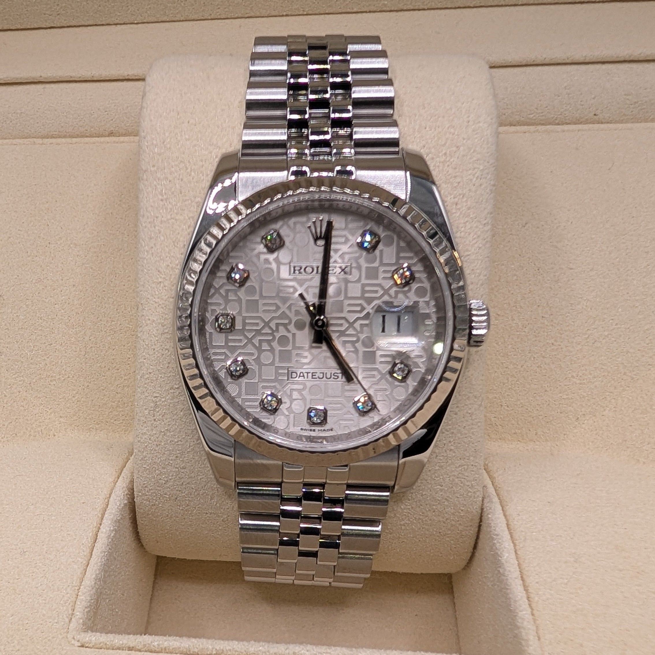 Rolex DateJust 36mm, Anniversary Diamond Dial, Jubilee Bracelet (Ref. 116234)
