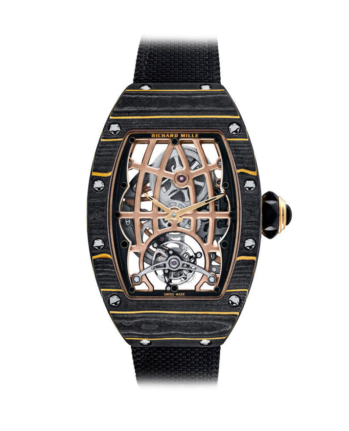 Richard Mille Automatic Tourbillon Carbon Yellow Gold RM 74-02 -Like New