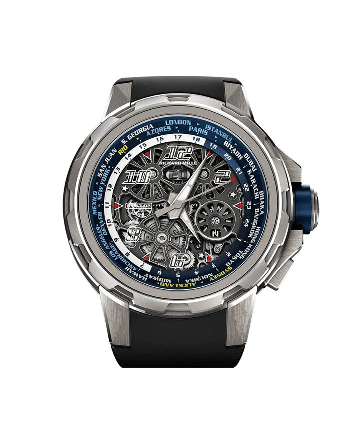 Richard Mille Automatic Winding Worldtimer Titanium RM 63-02 - Like New