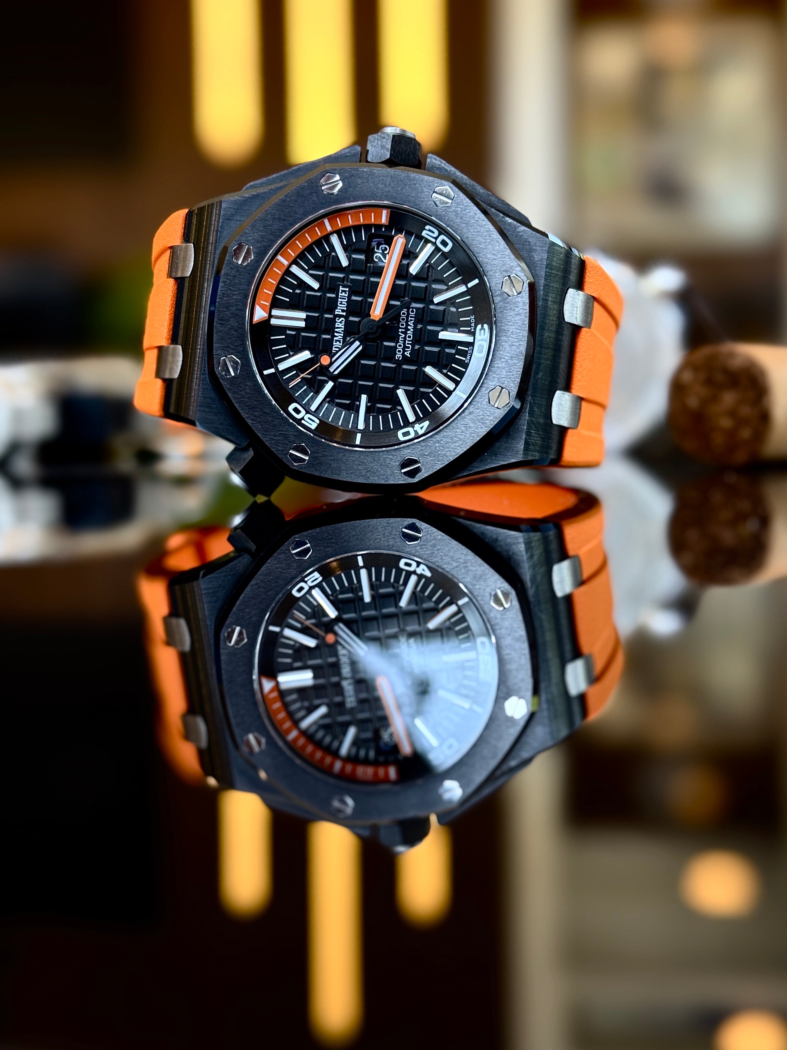 Pre-owned Audemars Piguet Royal Oak Offshore Diver 15707CE.OO.A002CA.01 | Ceramic Black