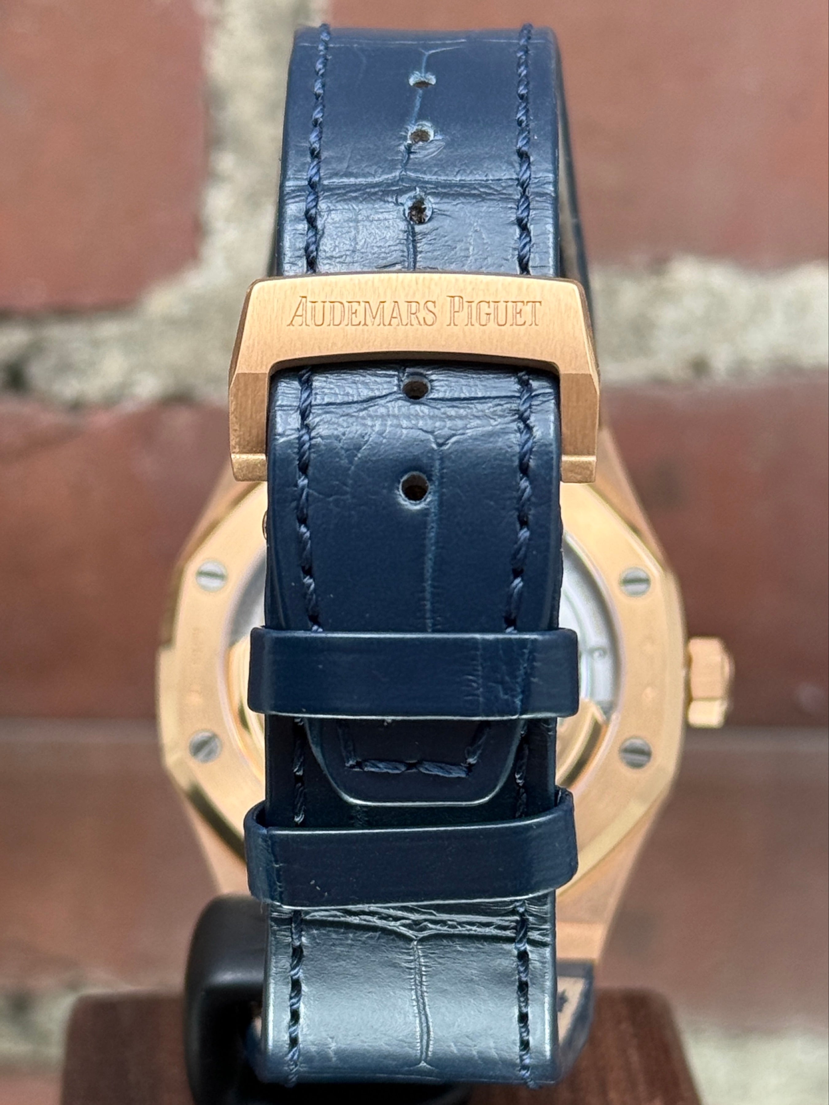 Brand new Audemars Piguet Royal Oak Selfwinding 15510OR.OO.D315CR.02 | pink gold blue