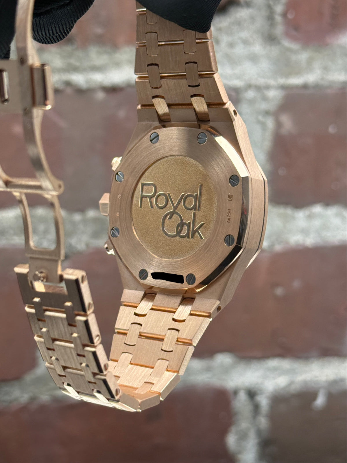 Pre-owned Audemars Piguet Royal Oak Selfwinding Chronograph 26715OR.ZZ.1356OR.01 | pink gold silver