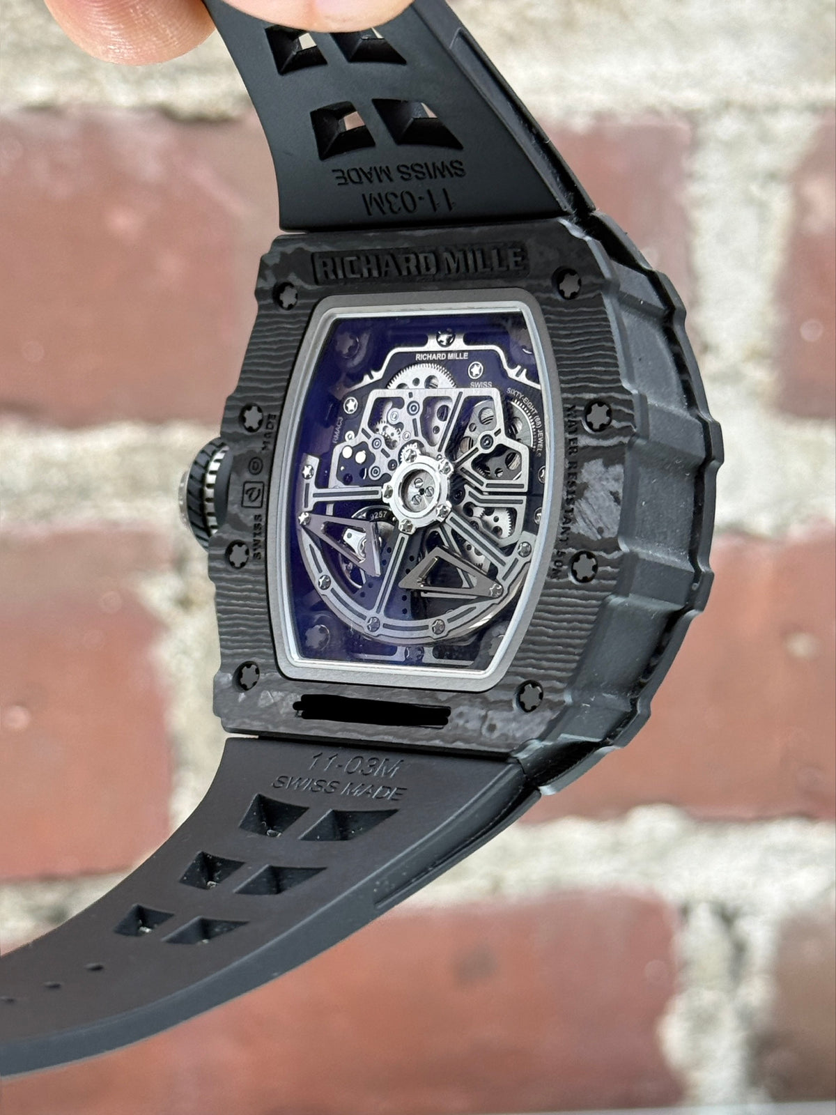 Pre-owned Richard Mille 11-03 Carbon RM11-03 CA-FQ | Carbon Transparent