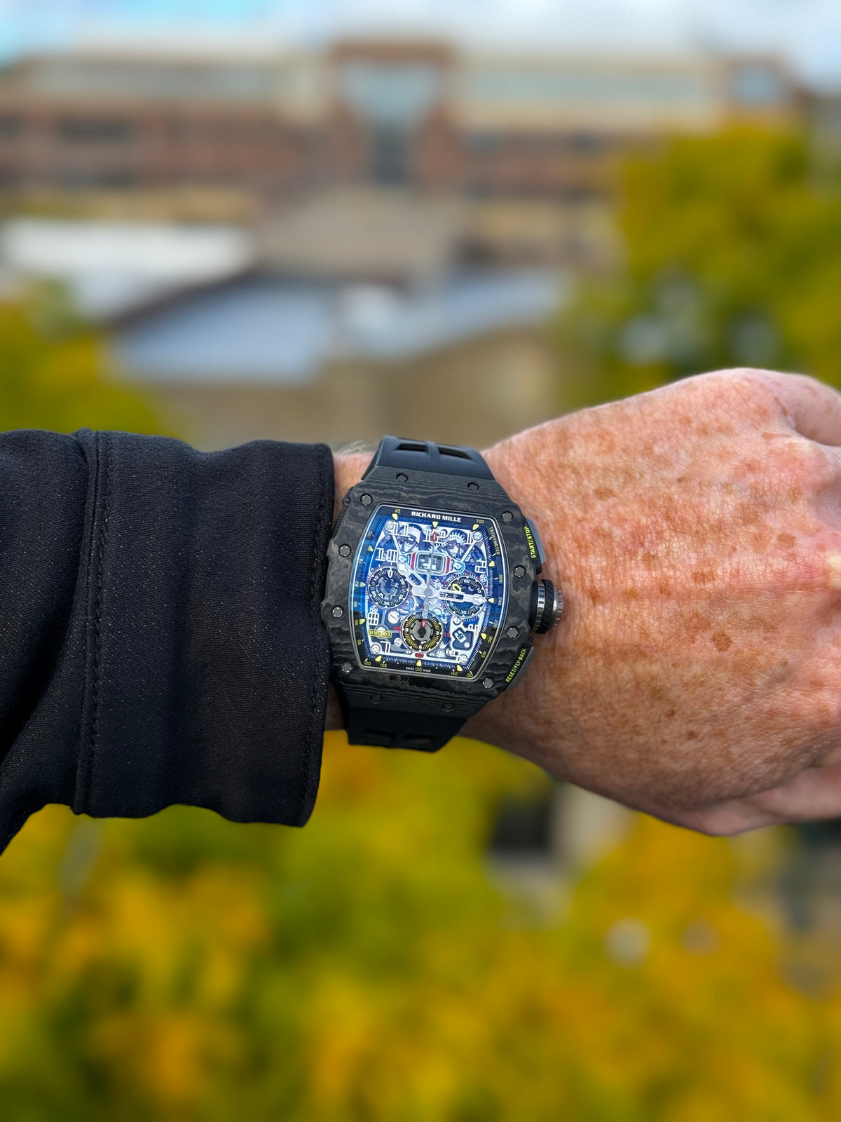 Pre-owned Richard Mille 11-03 Carbon RM11-03 CA-FQ | Carbon Transparent