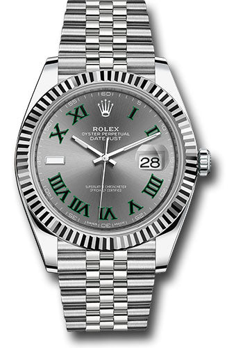 Rolex Datejust 41 Wimbledon Slate Green Roman Dial 126334