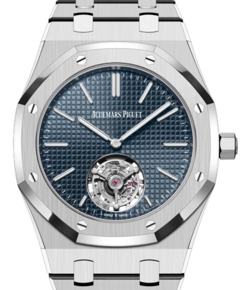 Audemars Piguet Royal Oak Flying Tourbillion Extra-Thin (RD#3) Blue Dial 26670ST.OO.1240ST.02