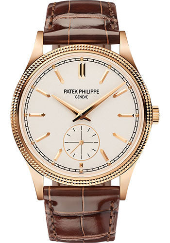 Patek Philippe Calatrava Manually Wound Mechanical Movement Silver Grained Dial 6119R-001