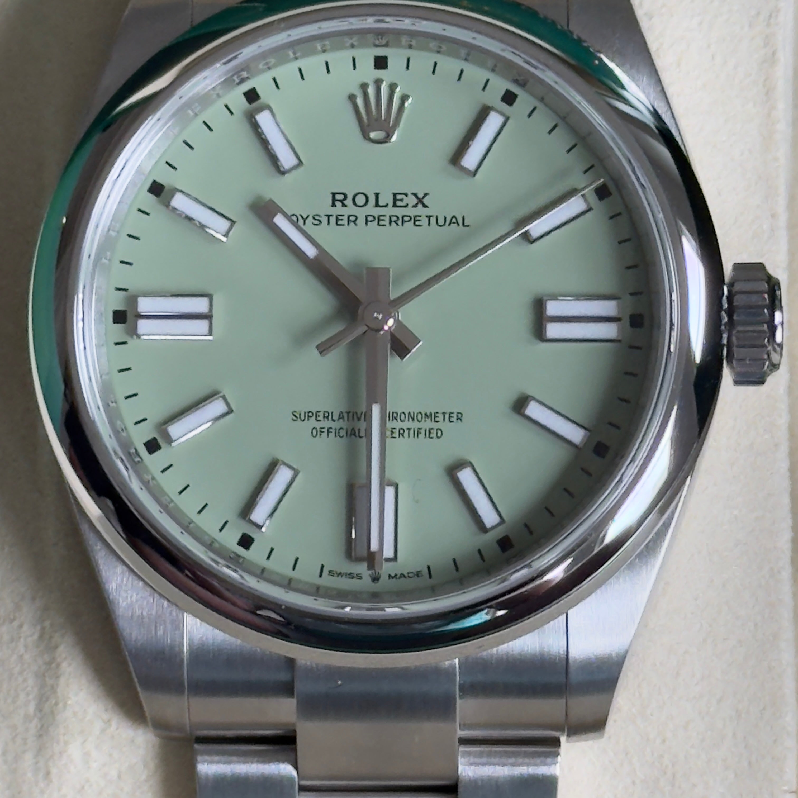 Rolex Oyster Perpetual Pistachio Dial 134300