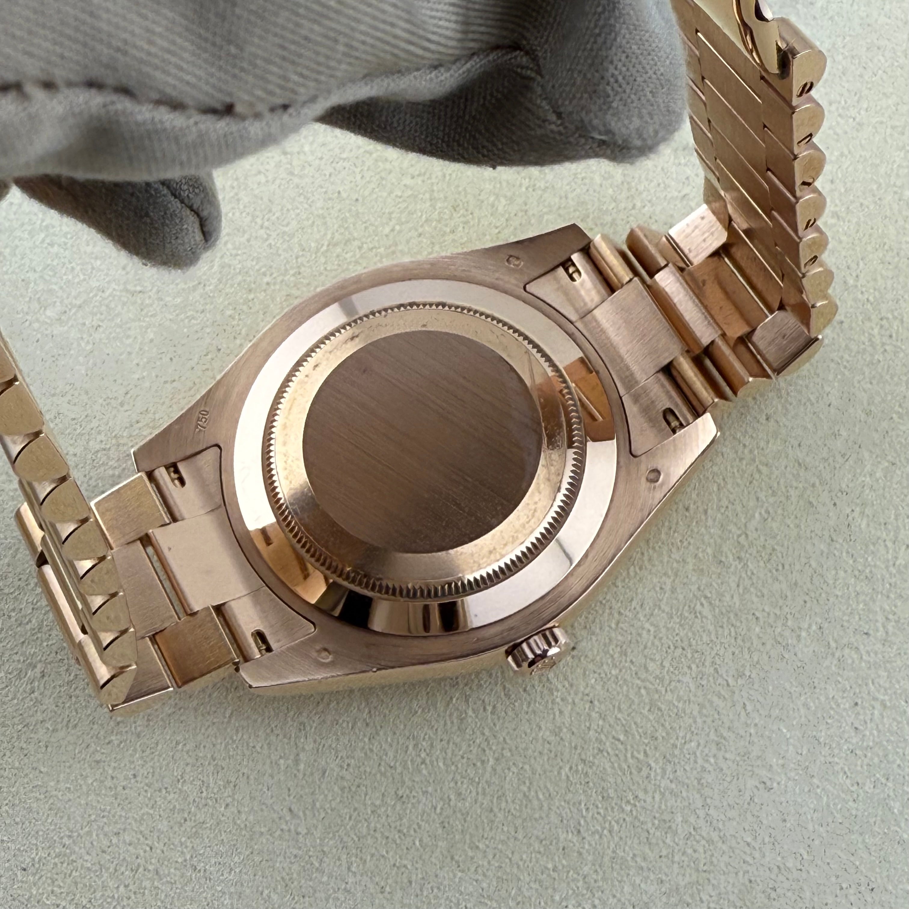 Rolex Day Date II Chocolate Roman Dial 218235