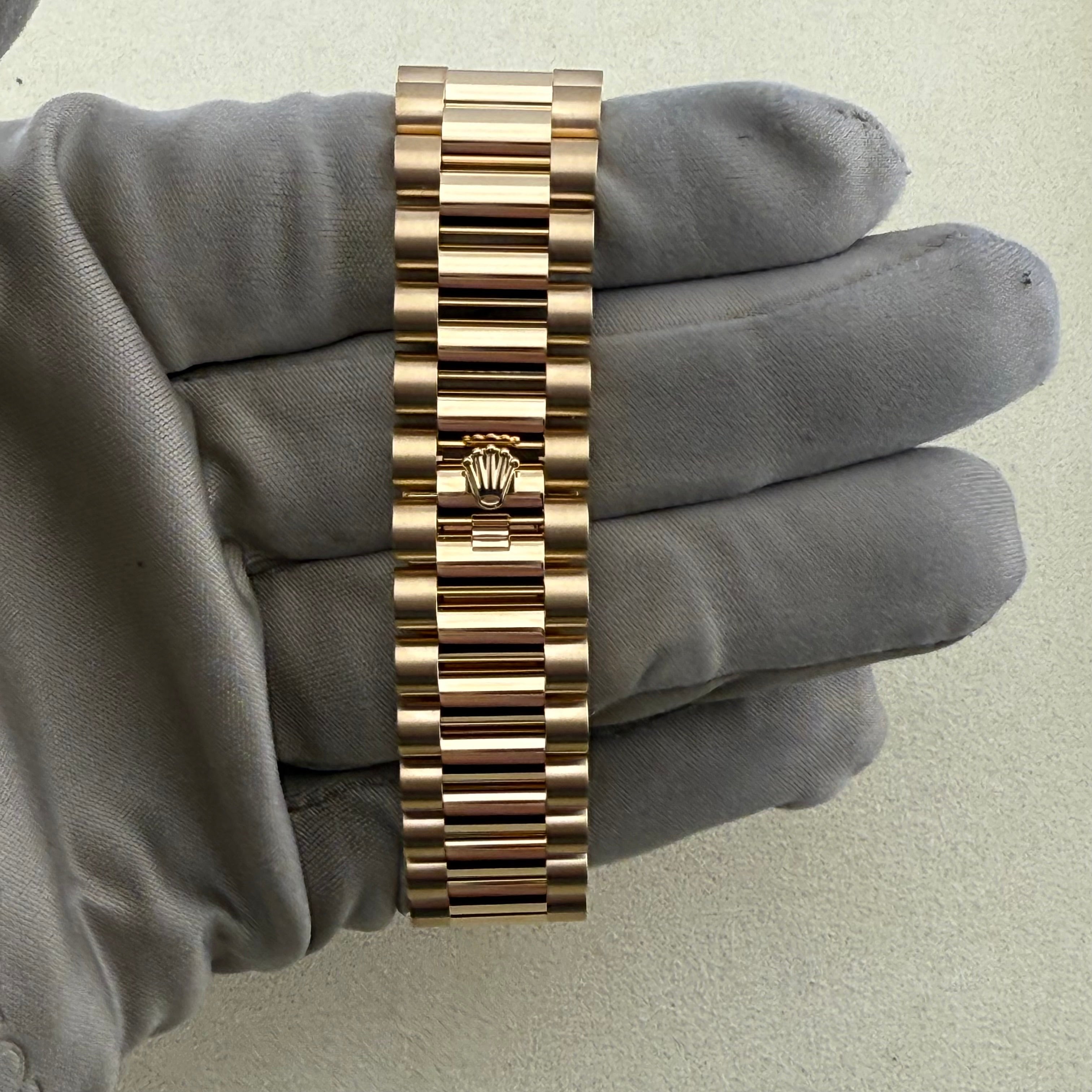 Rolex Day-Date 36 Carnelian Diamond Index Roman 9 Dial 128348rbr