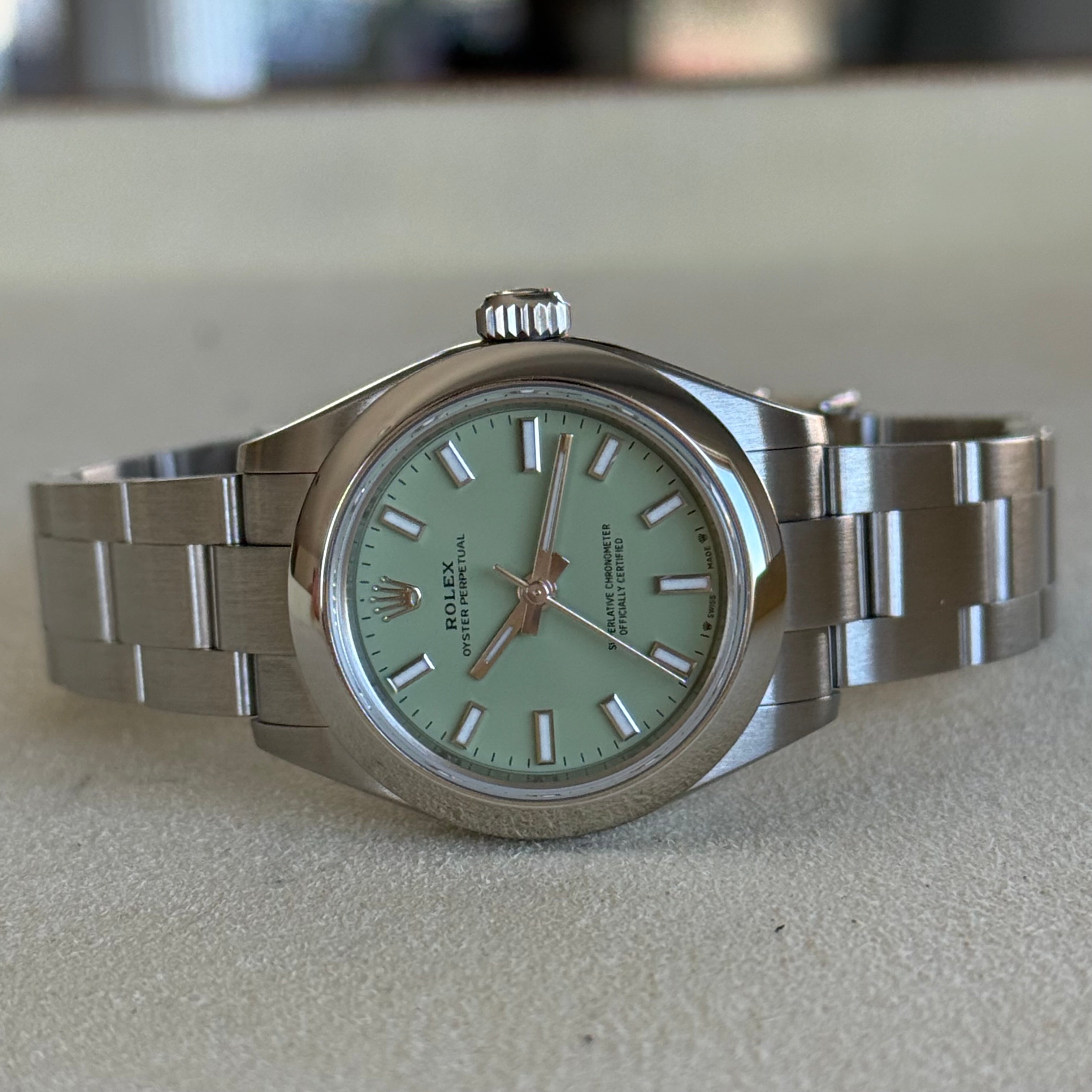 Rolex Oyster Perpetual 28 Pistachio Dial 276200
