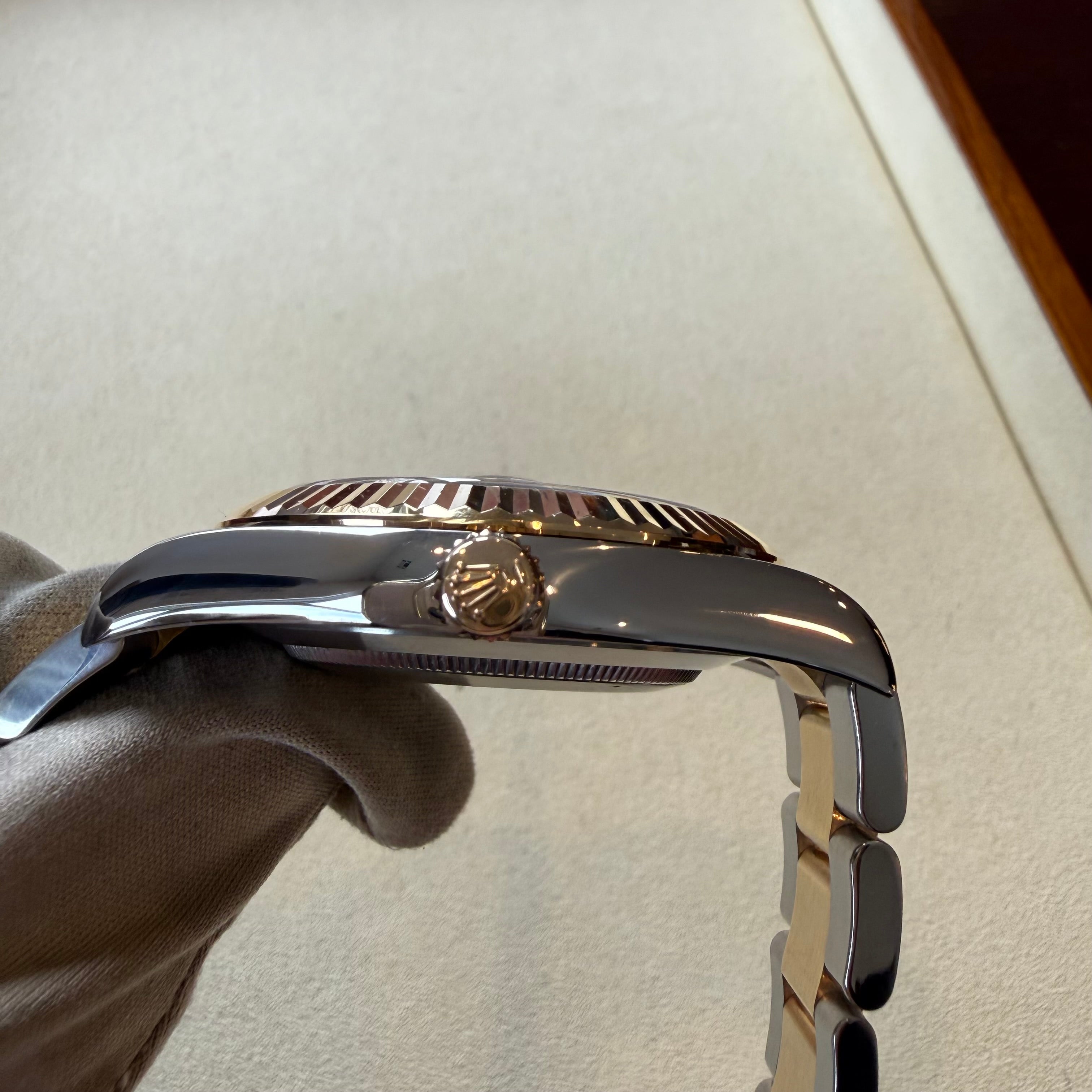 Rolex Datejust II Slate Green Roman Marker at 9 Dial 116333