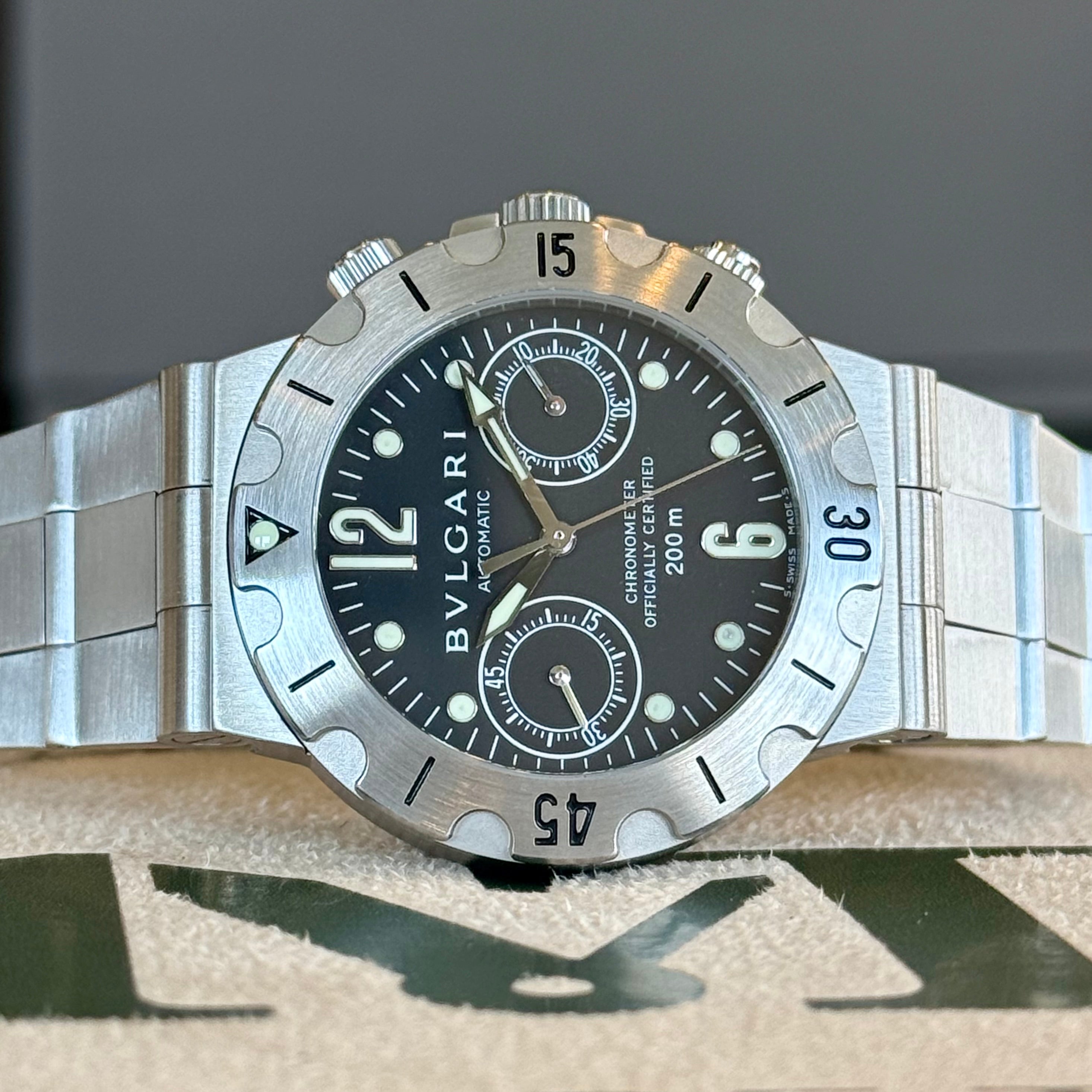 Bulgari Diagono Black Dial SC38S