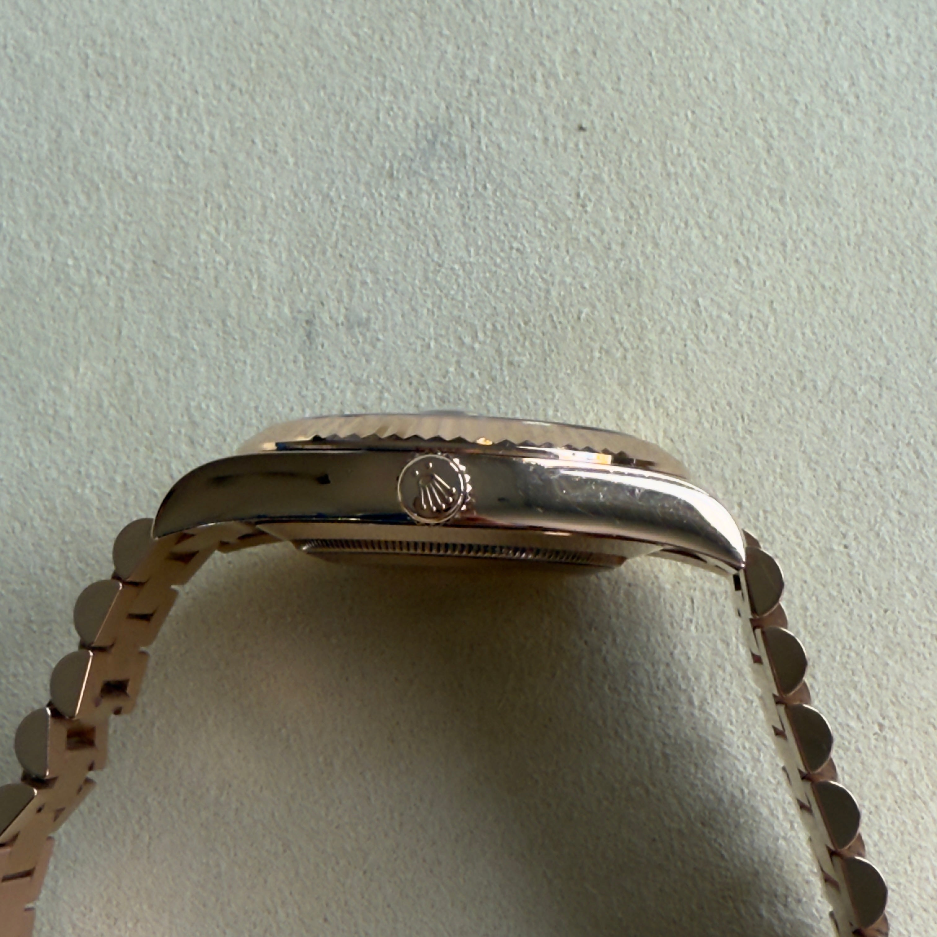 Rolex Day Date II Chocolate Roman Dial 218235