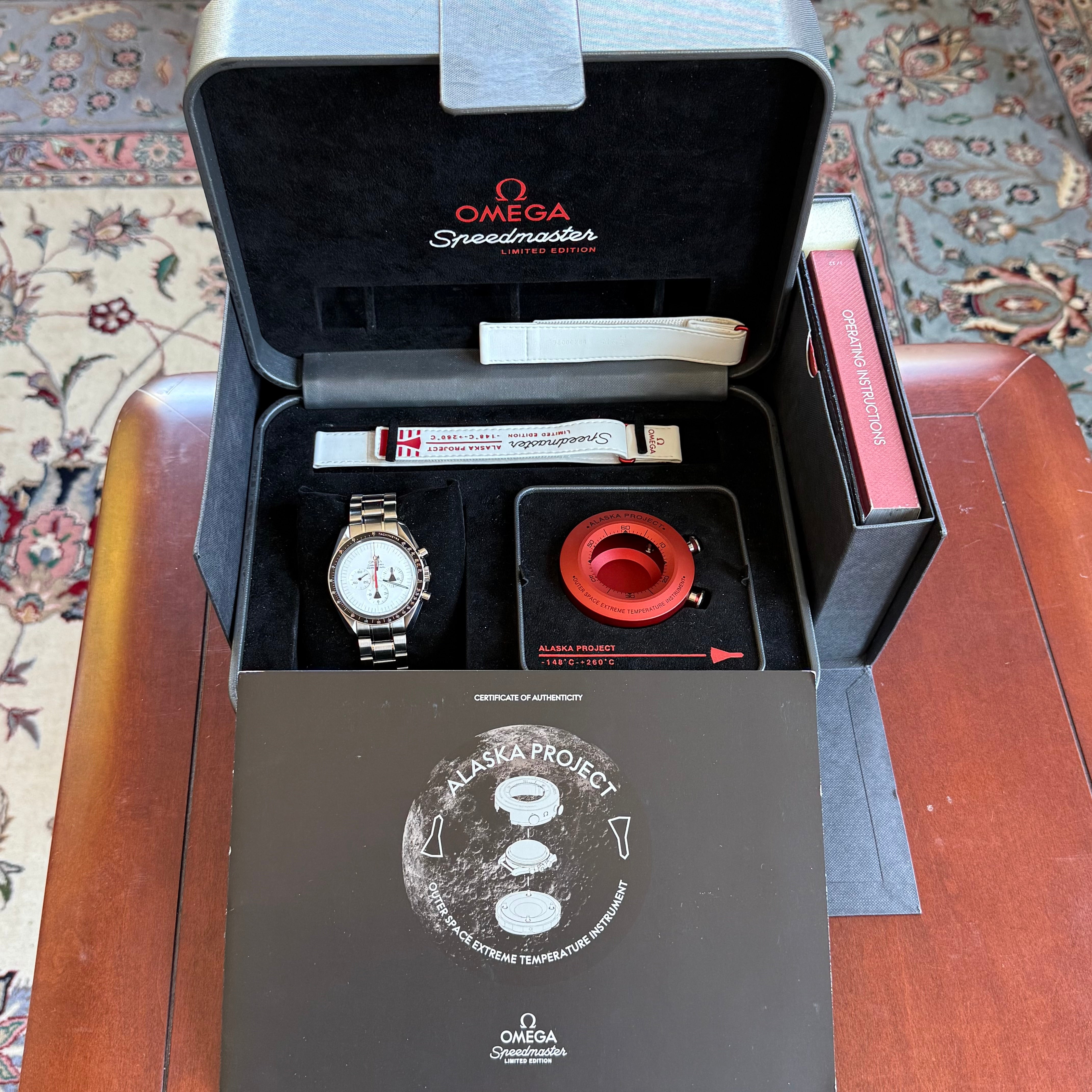 Omega Speedmaster Professional Moonwatch "Alaska Project" Semi-matte white dial Dial 311.32.42.30.04.001