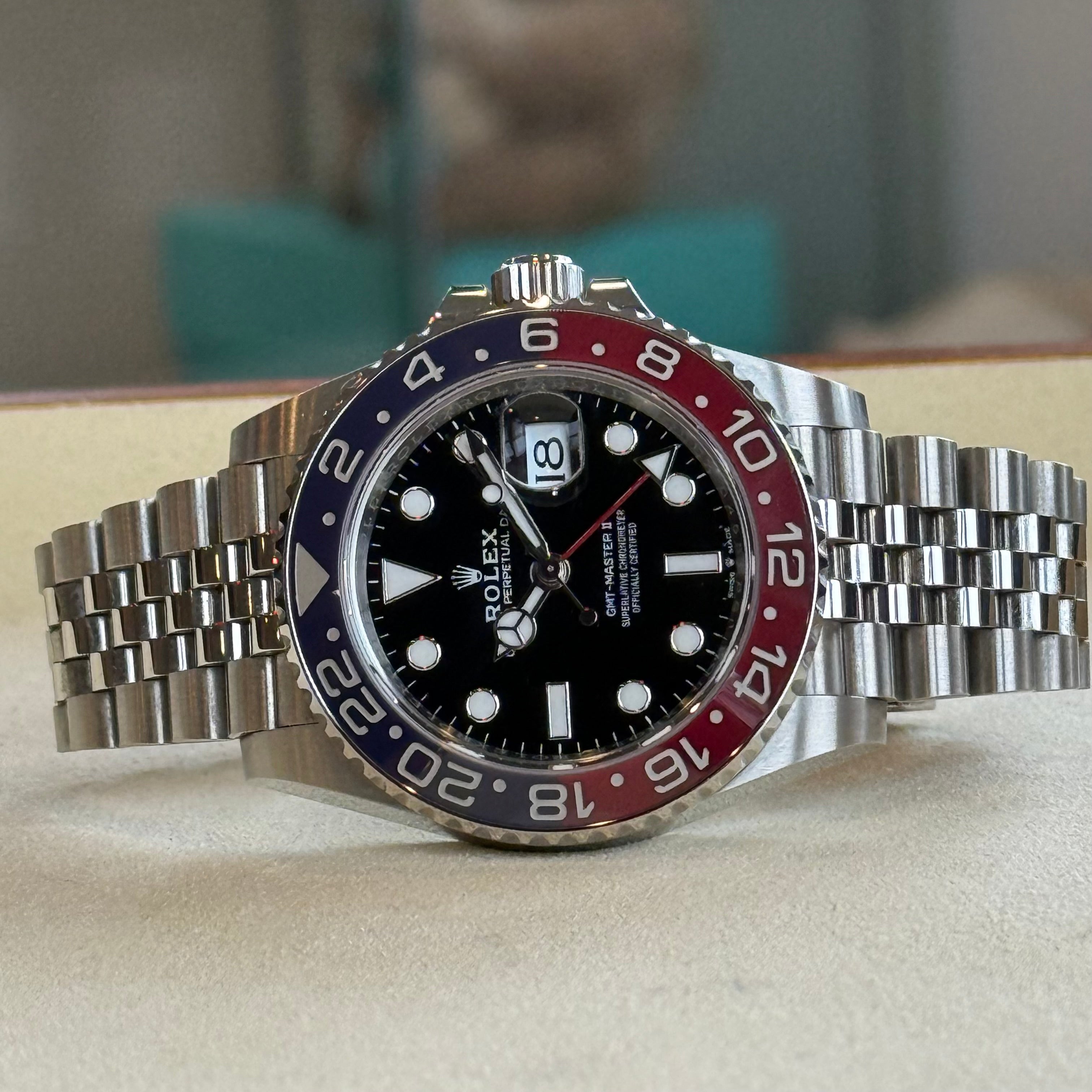 Rolex GMT-Master II Pepsi Black Dial 126710BLRO