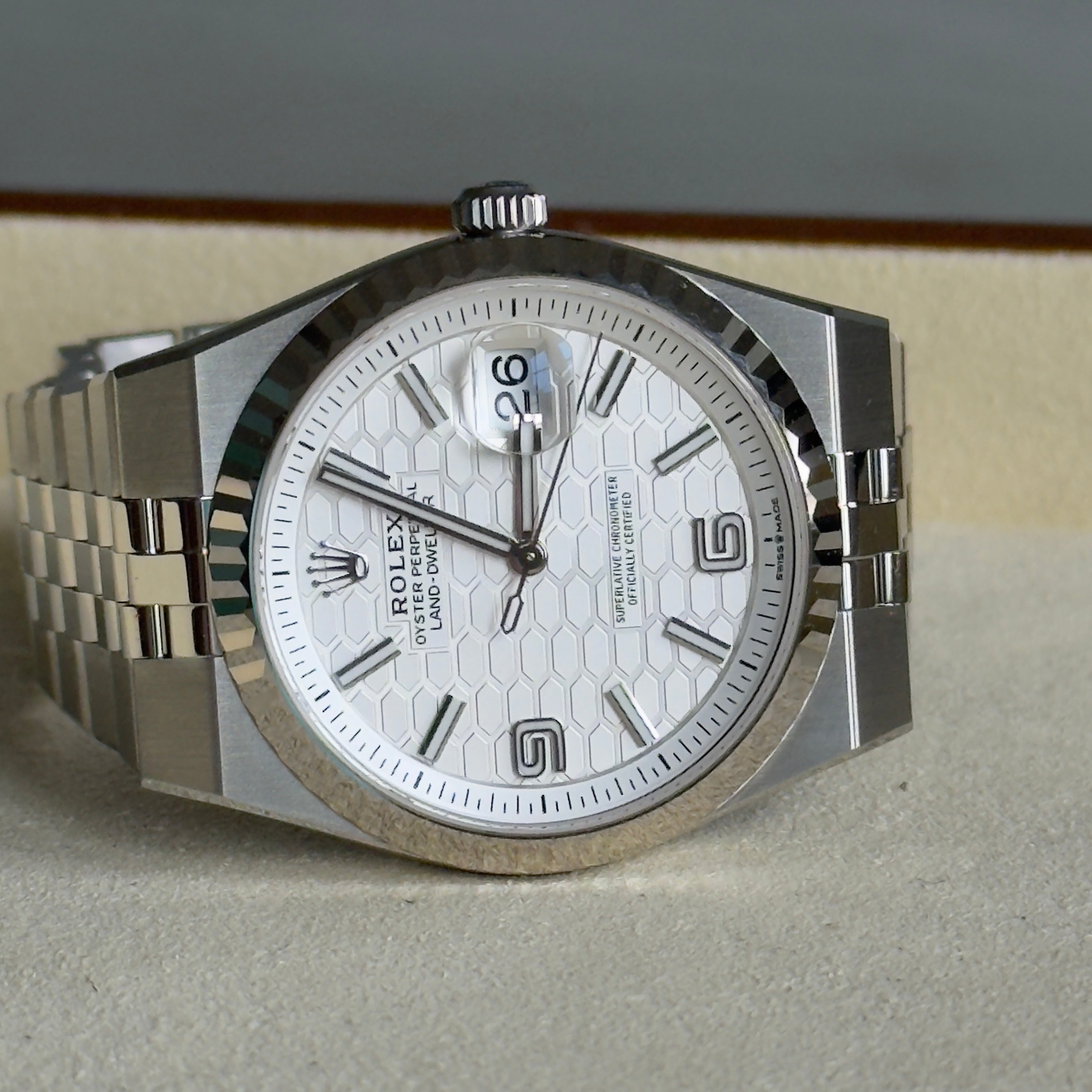 Rolex Land Dweller Honeycomb-motif Dial 127234