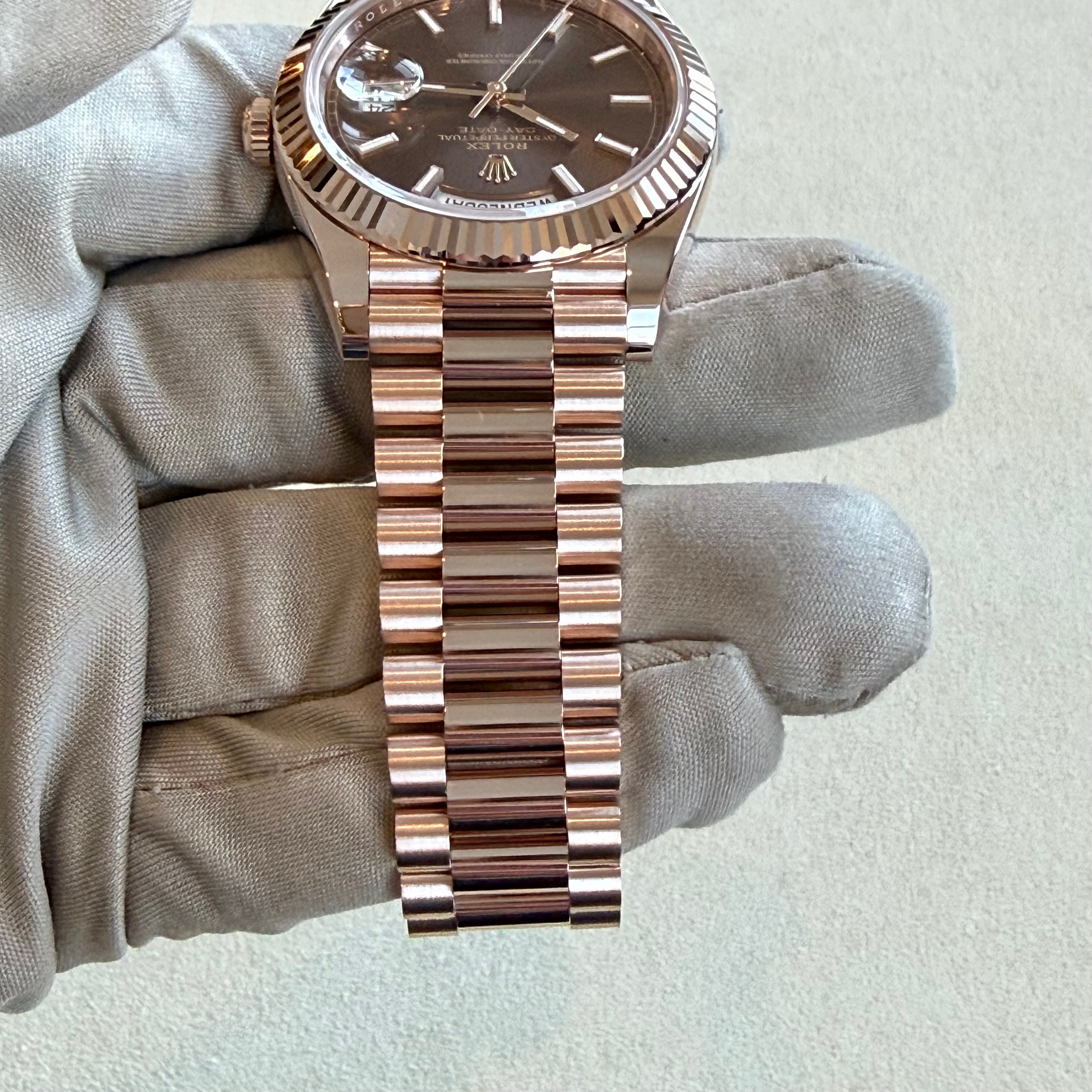 Rolex Day-Date 40 Chocolate Index Dial 228235