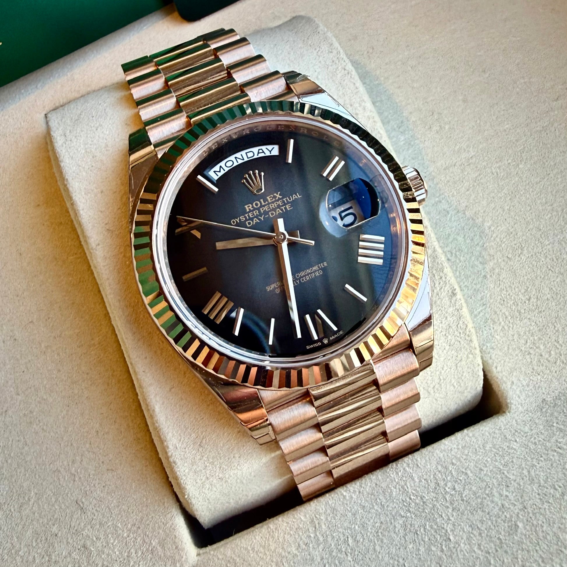 Rolex Day-Date 40 Slate Ombre Roman Dial 228235