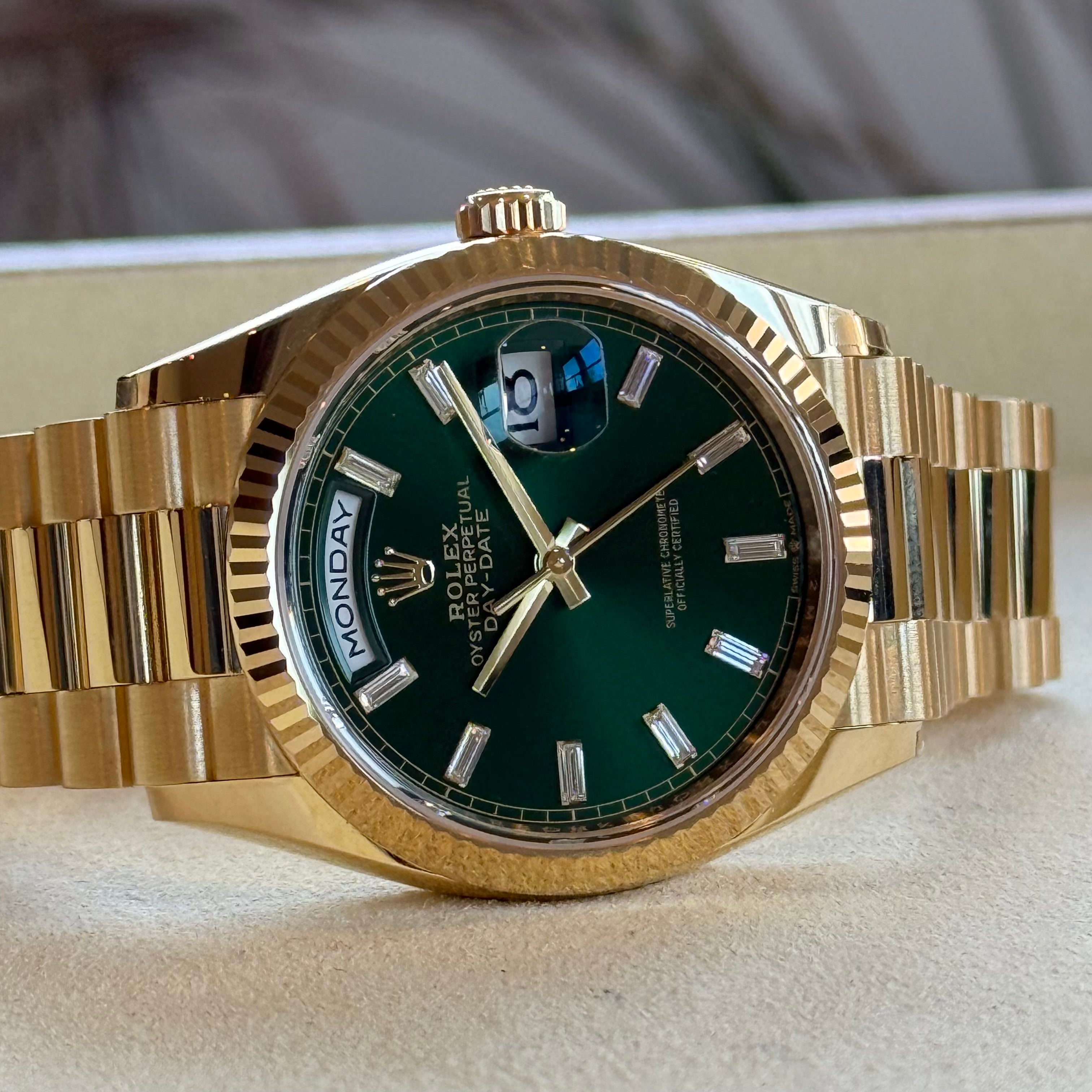 Rolex Day-Date 36 Green Dial 128238