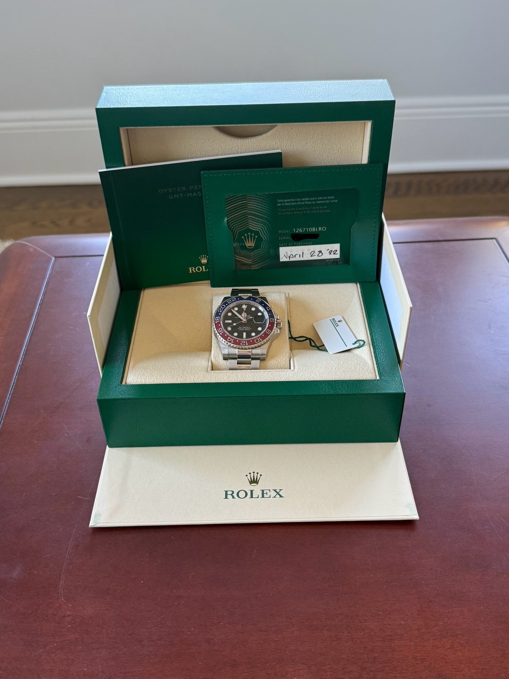 Rolex GMT-Master II Pepsi Black Dial 126710BLRO