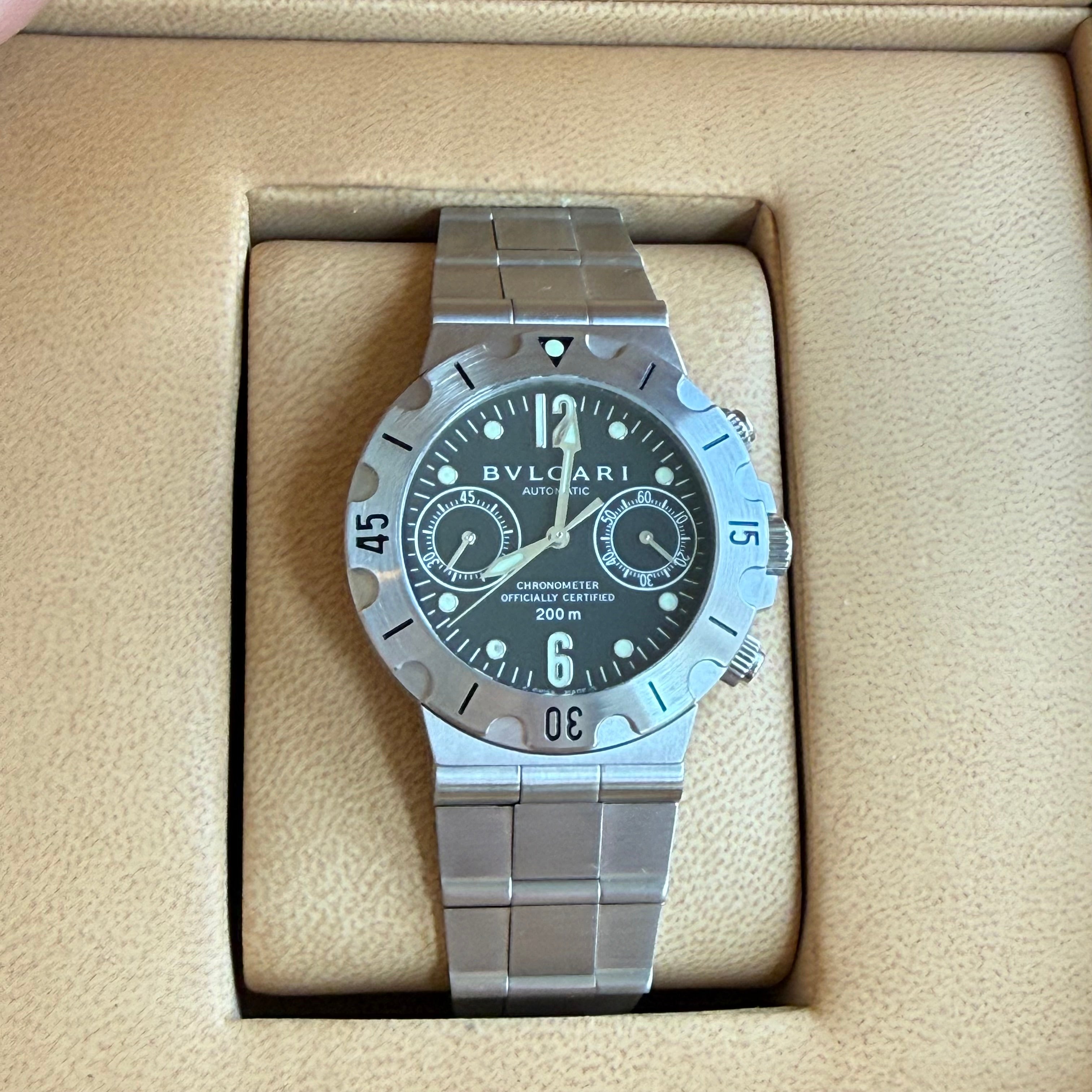 Bulgari Diagono Black Dial SC38S