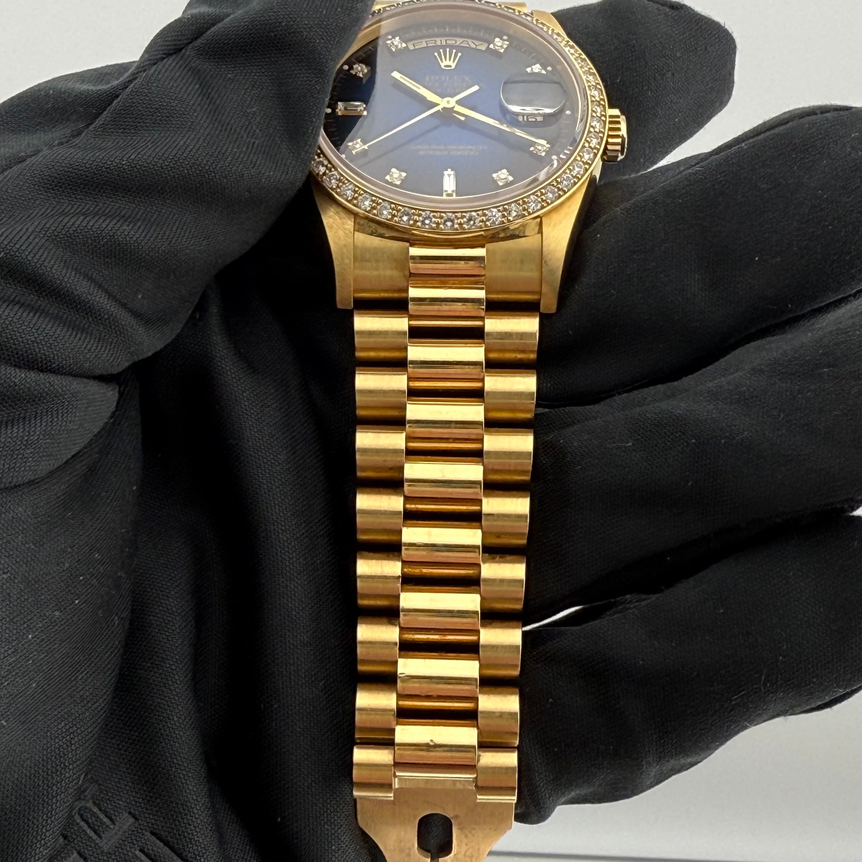 Rolex Day Date 36 Blue Vignette Dial 18238