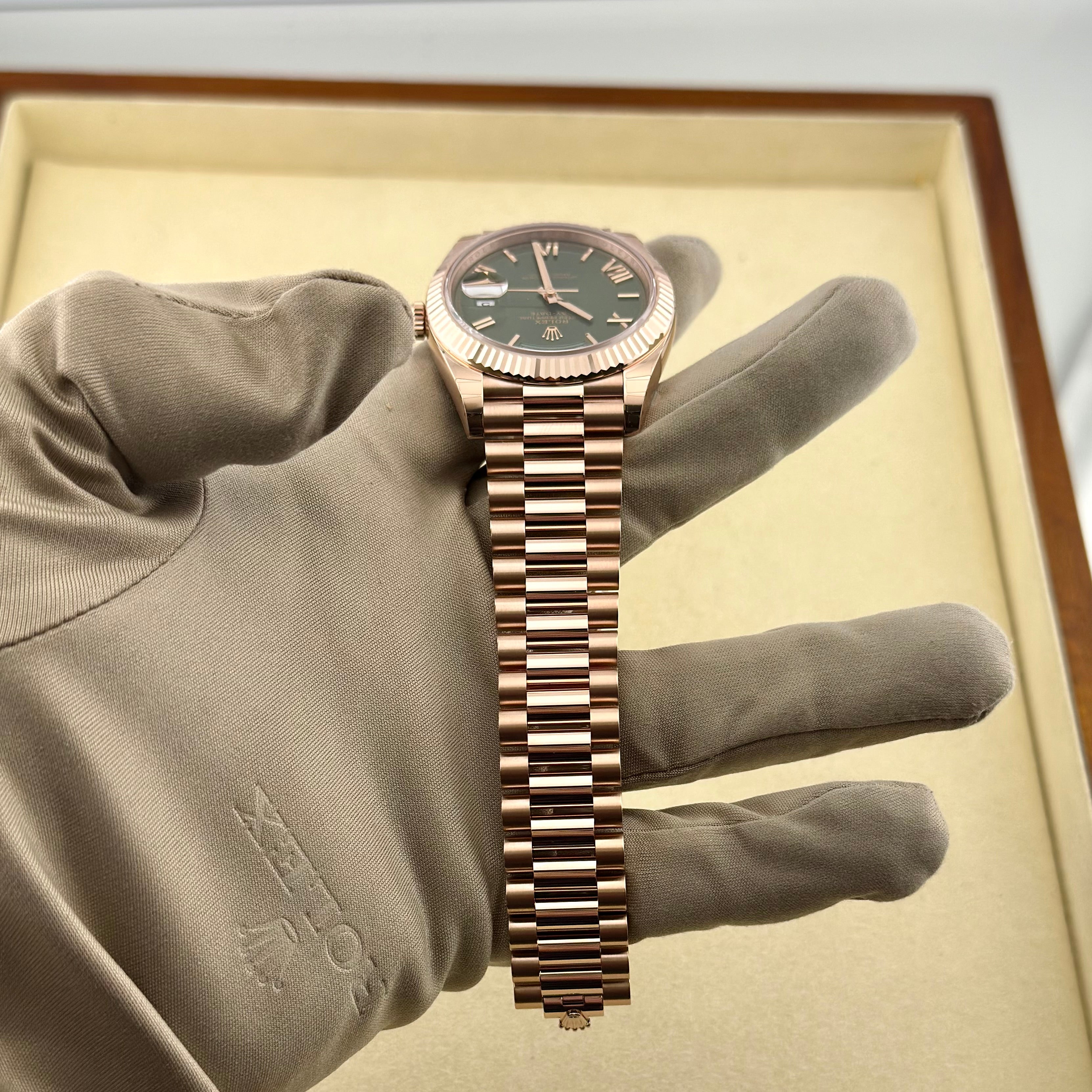 Rolex Day-Date 40 Olive Green Roman Dial 228235