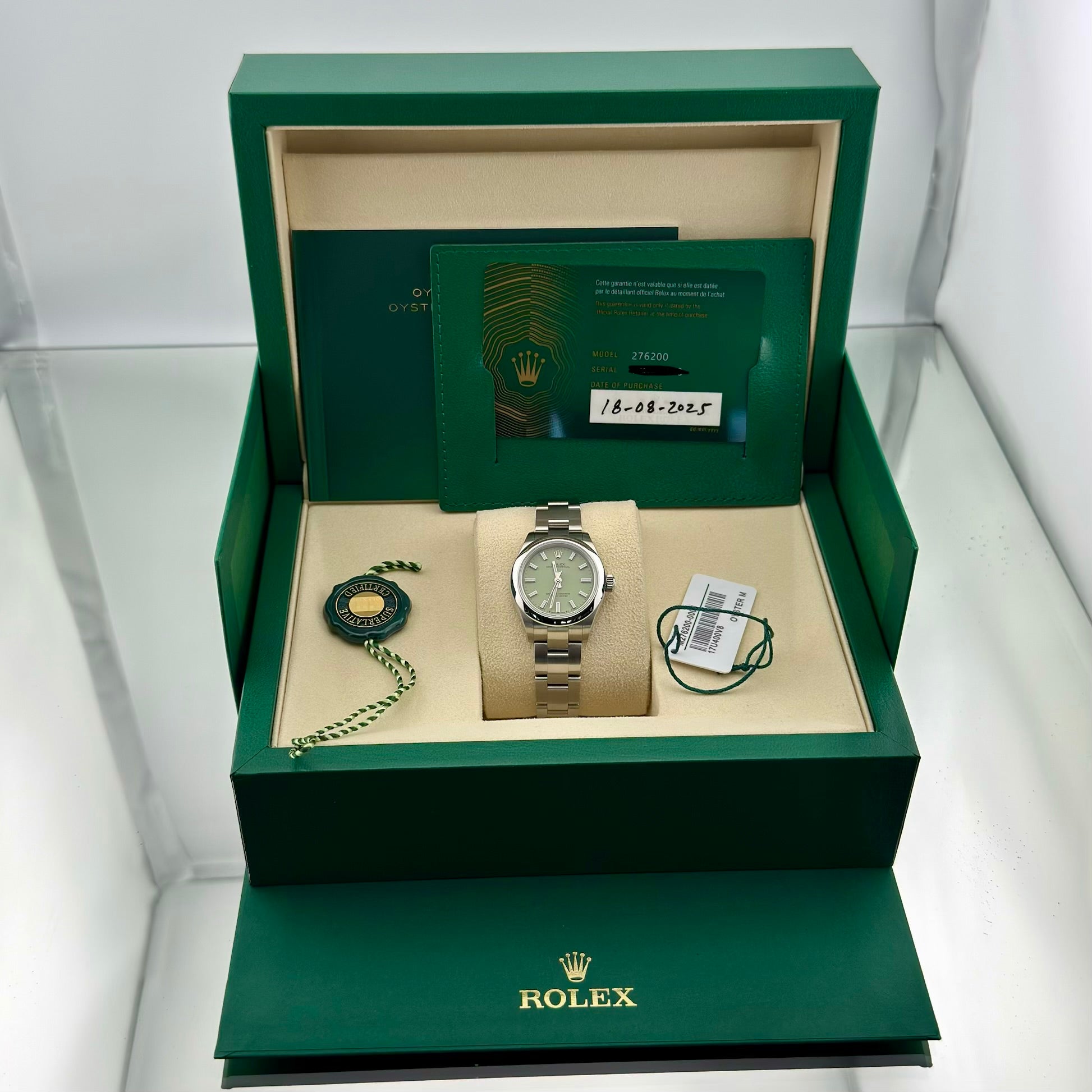 Rolex Oyster Perpetual 28 Pistachio Dial 276200
