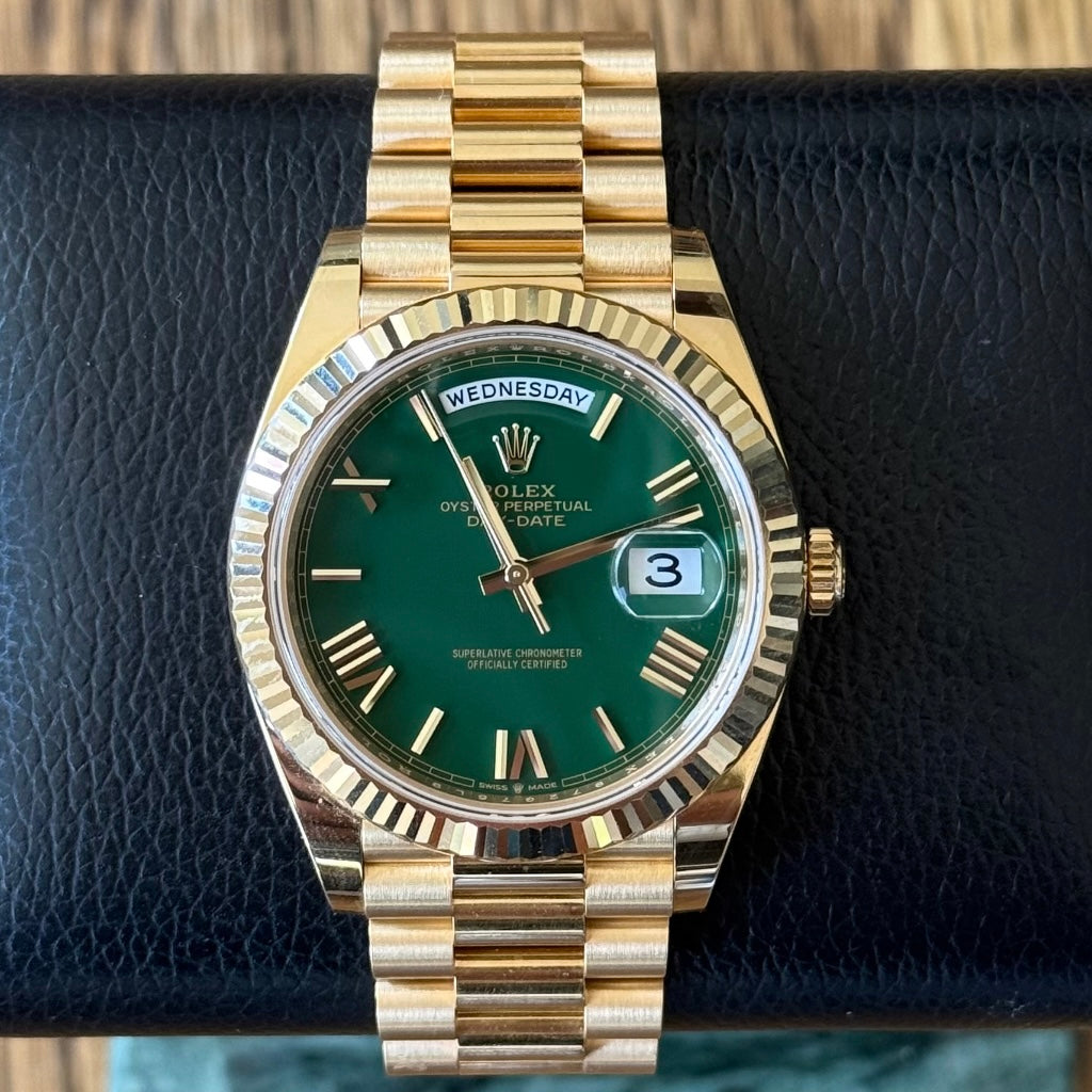 Rolex Day-Date 40 Green Roman Dial 228238