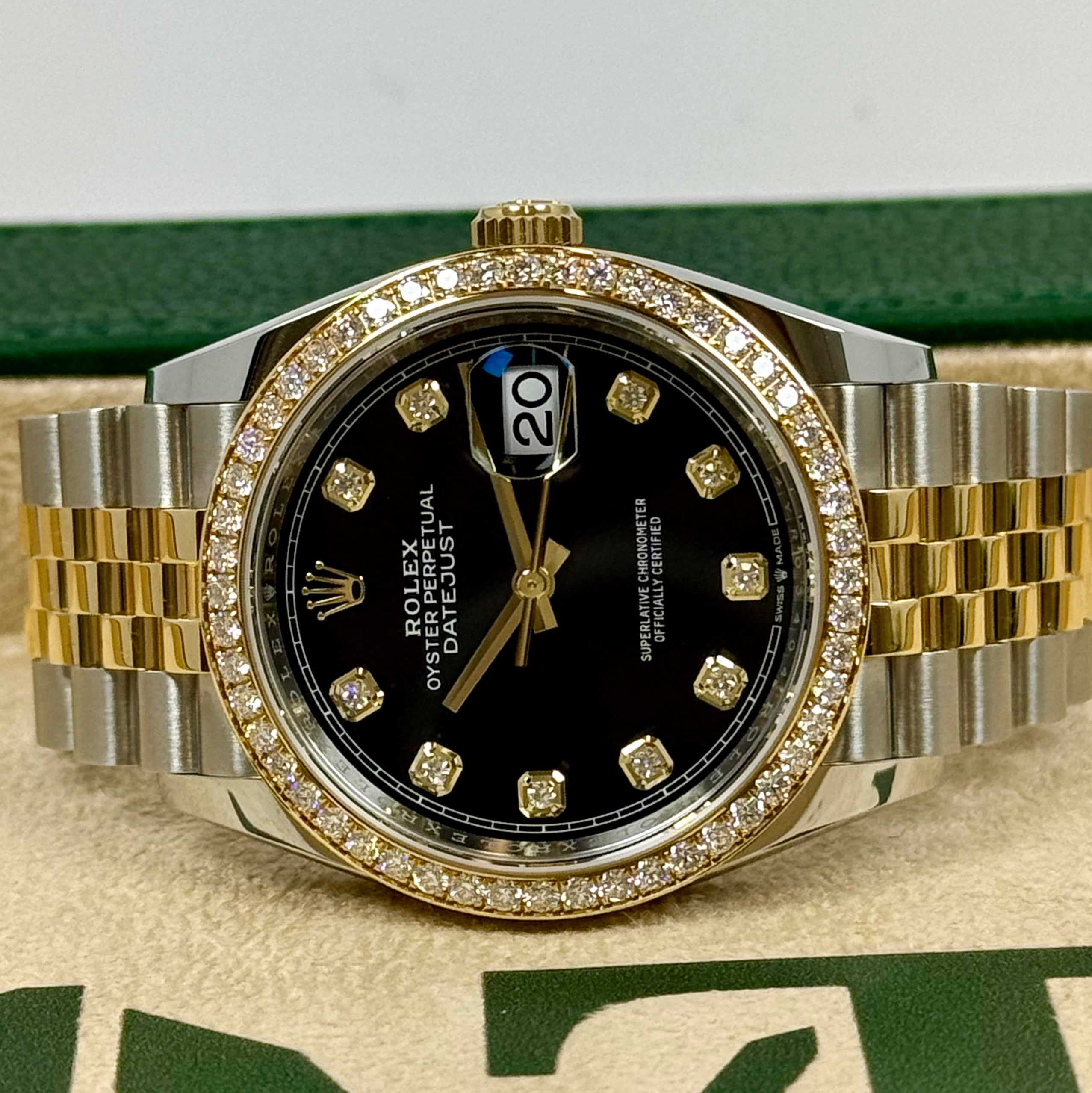 Rolex Datejust 36 Black Diamond Dial 126283rbr