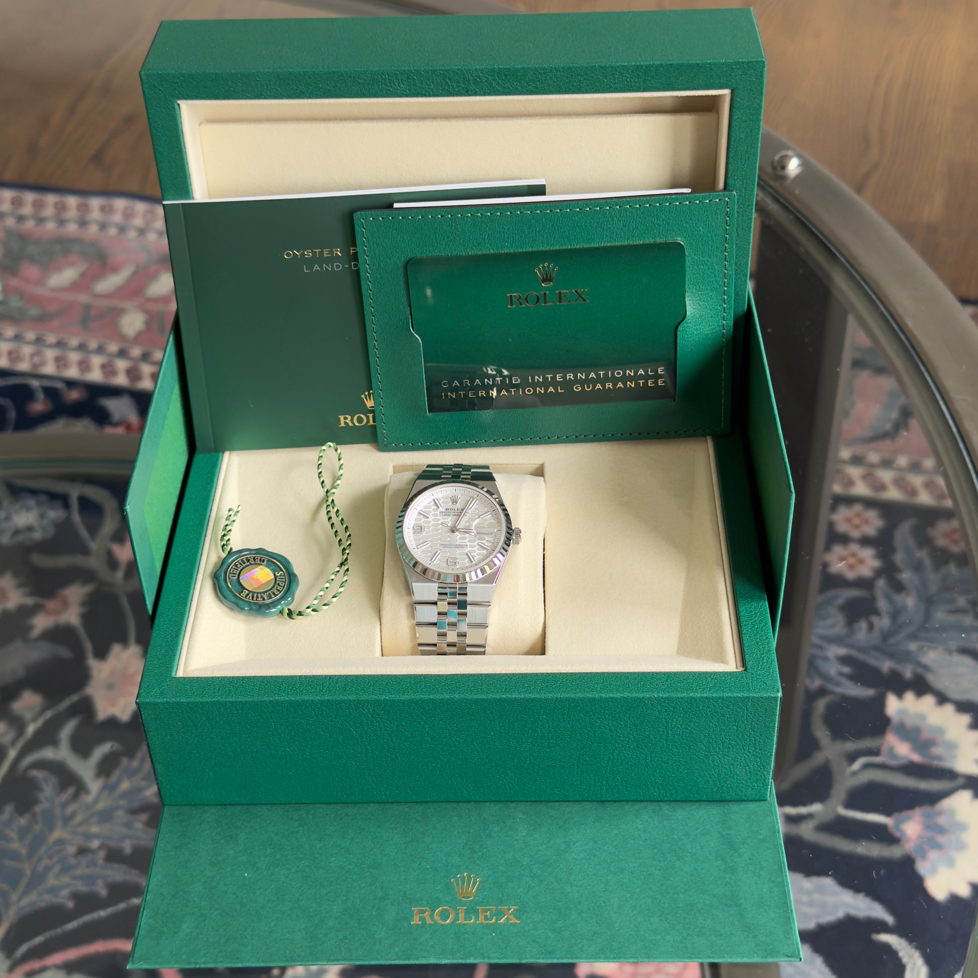 Rolex Land Dweller Honeycomb-motif Dial 127234